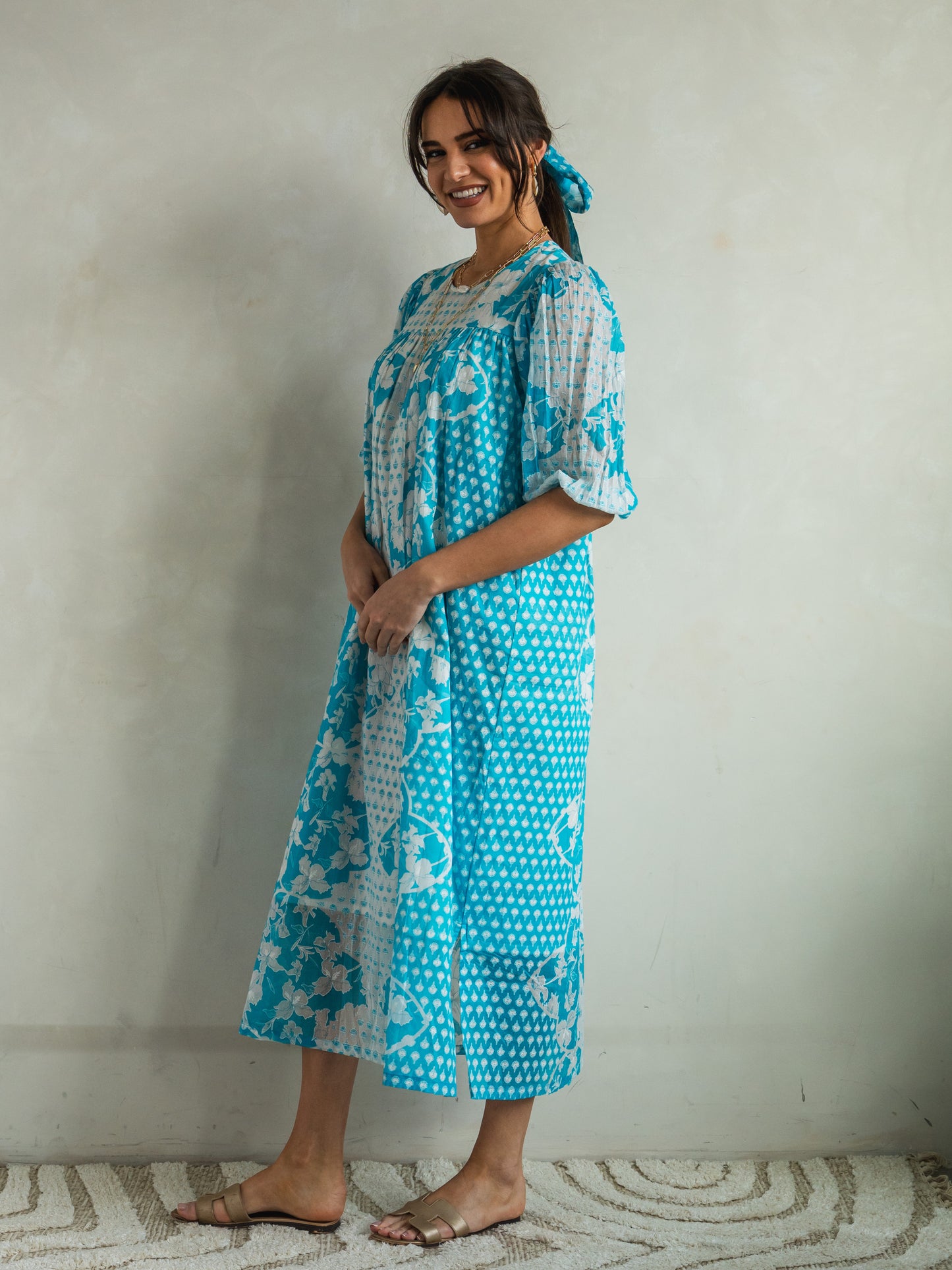 'ADVENTURE' DRESS IN TURQUOISE
