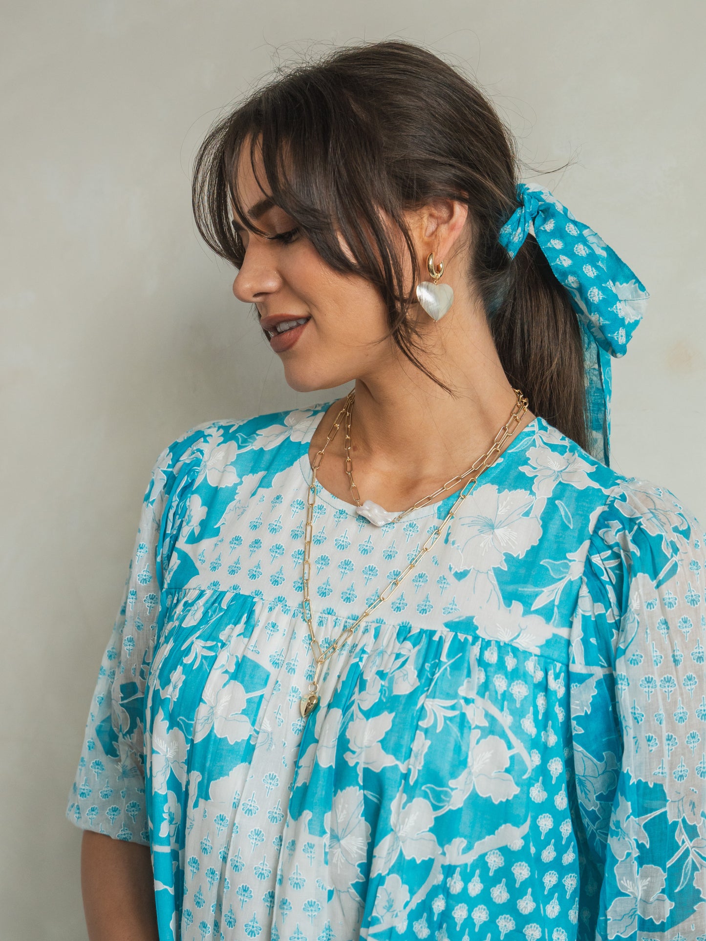 'ADVENTURE' DRESS IN TURQUOISE