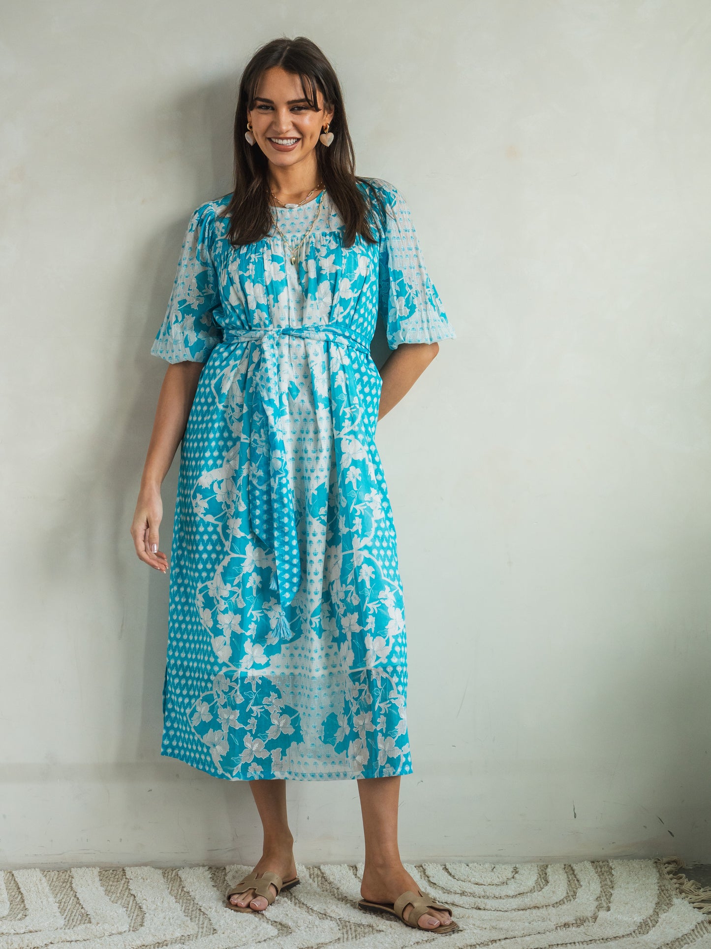 'ADVENTURE' DRESS IN TURQUOISE