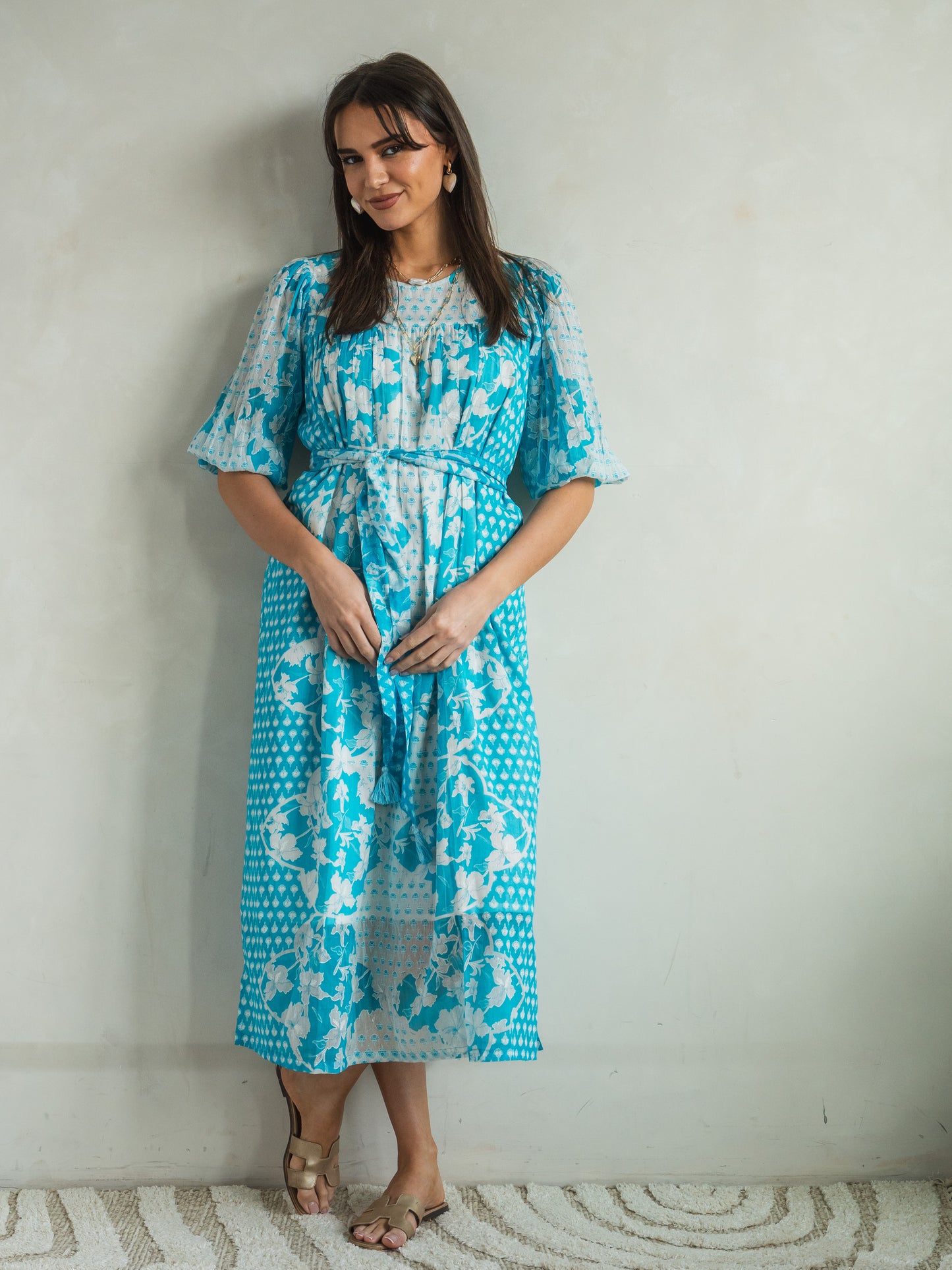 'ADVENTURE' DRESS IN TURQUOISE