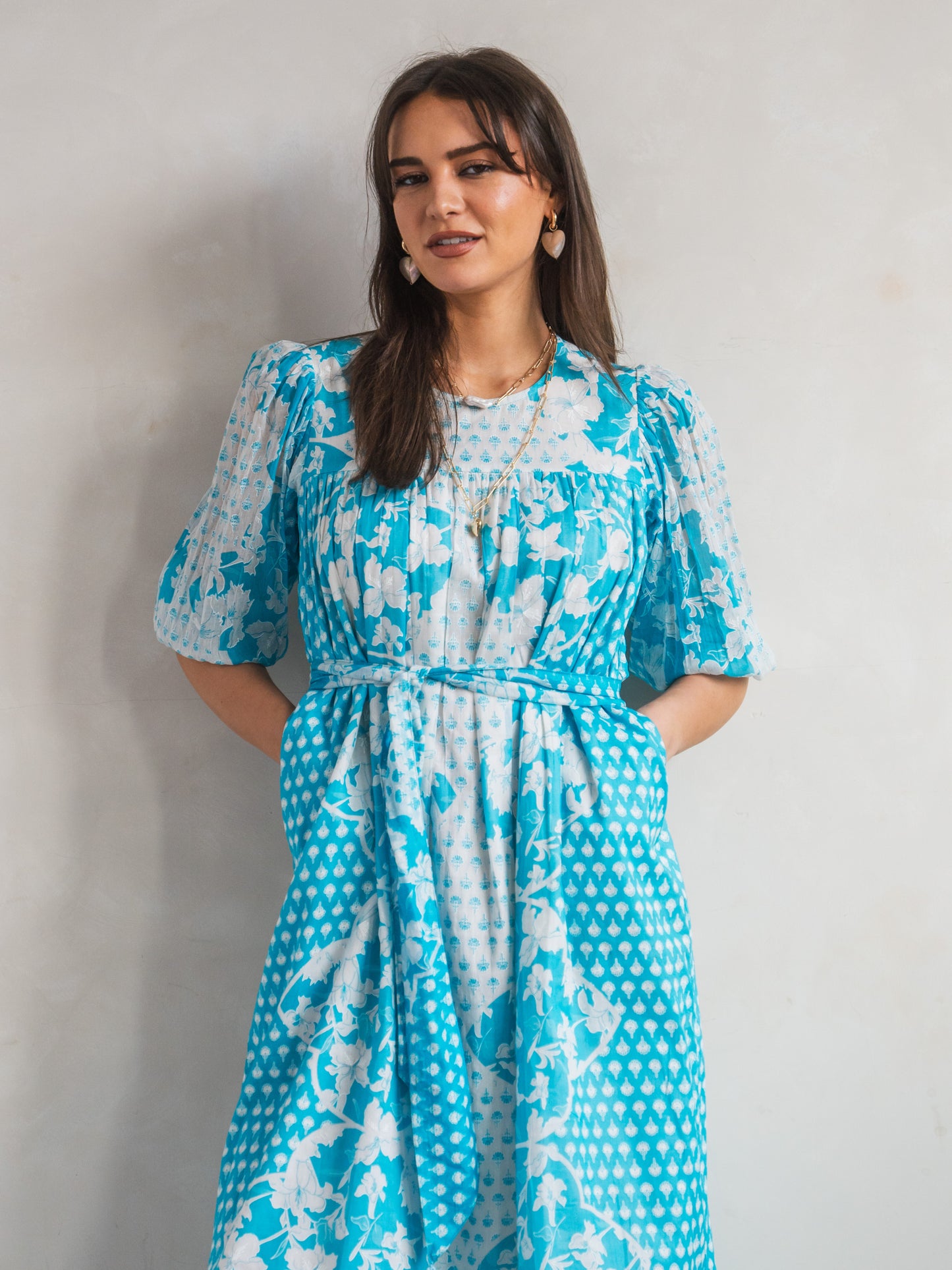 'ADVENTURE' DRESS IN TURQUOISE