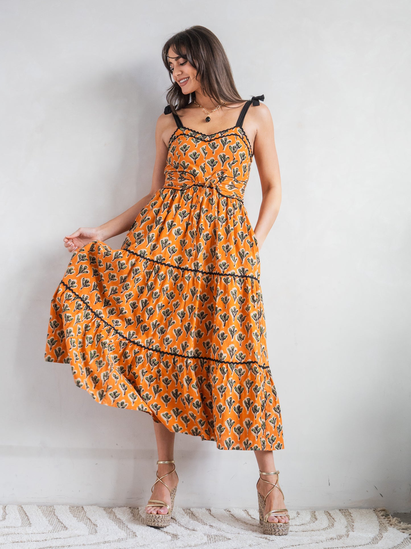 'AMORE' DRESS IN CACTUS ORANGE