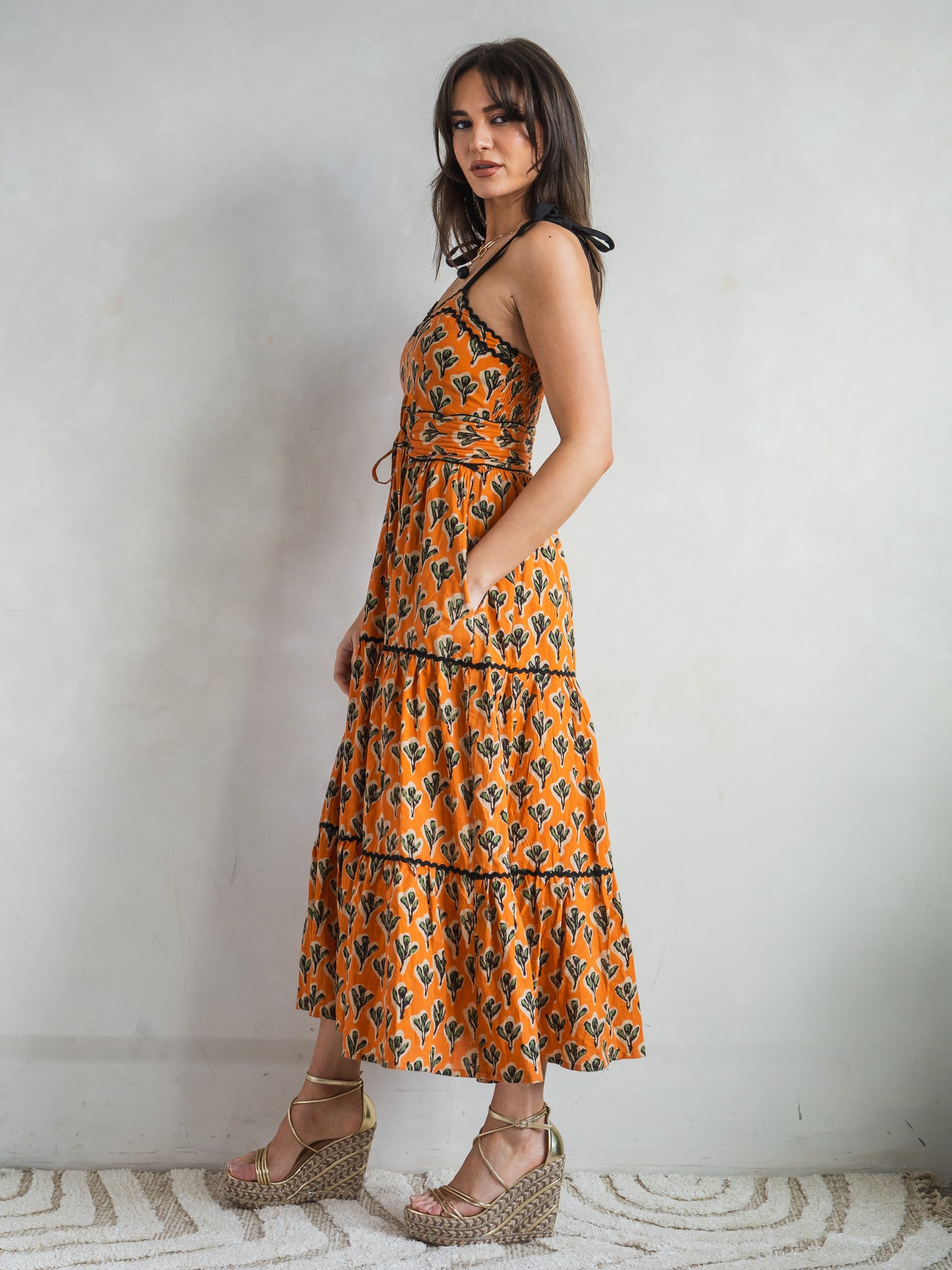 'AMORE' DRESS IN CACTUS ORANGE