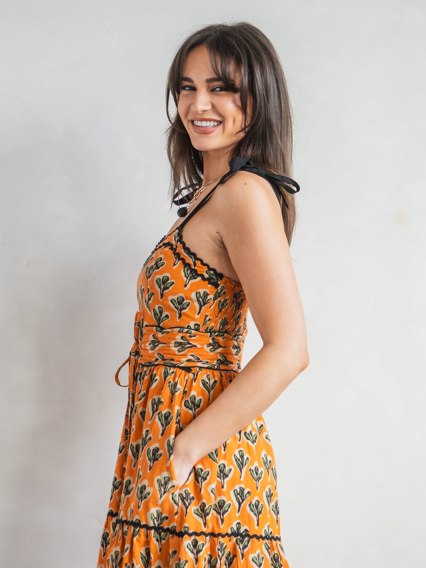 'AMORE' DRESS IN CACTUS ORANGE