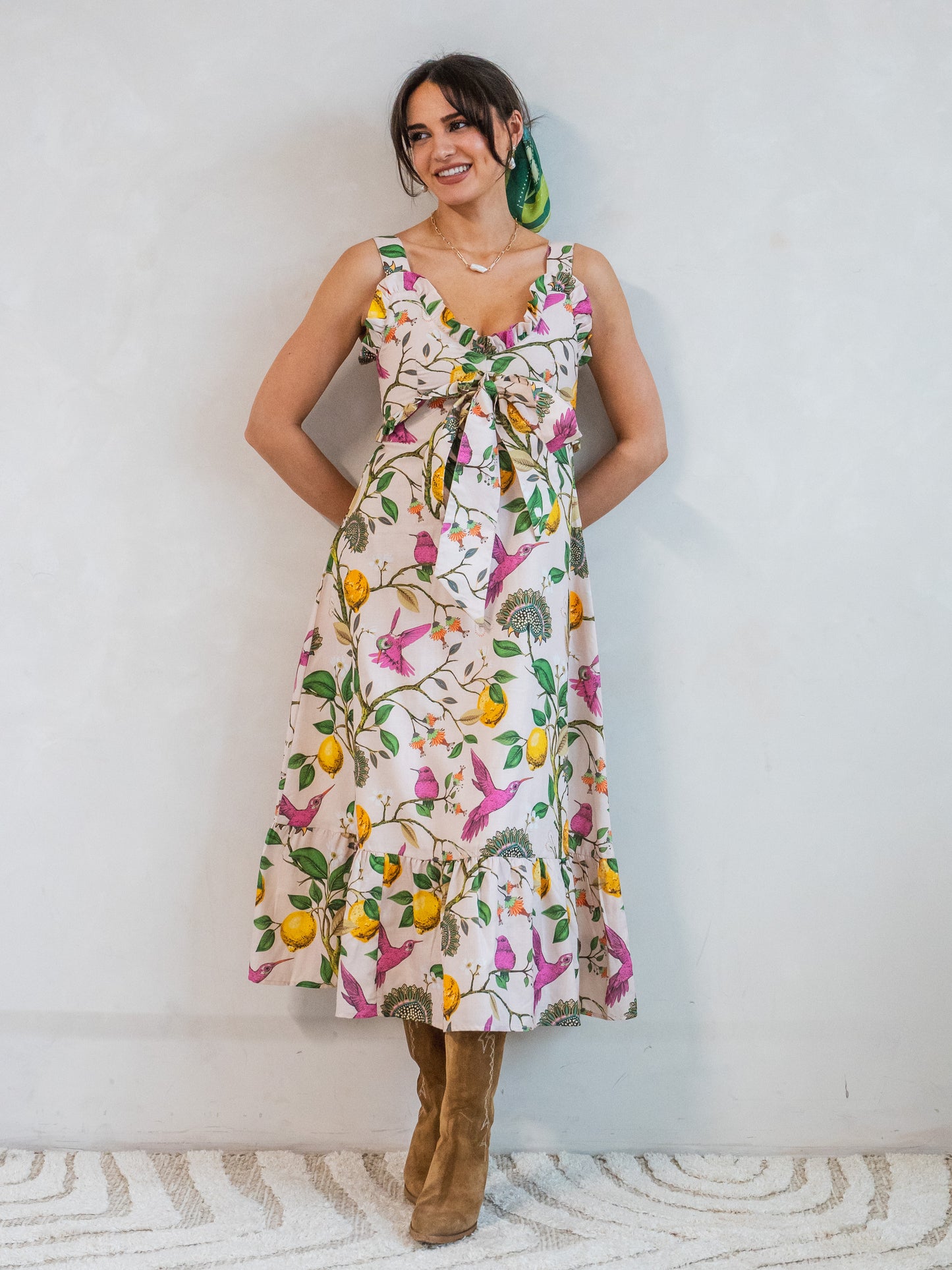'AURORA' DRESS IN LEMON GROVE