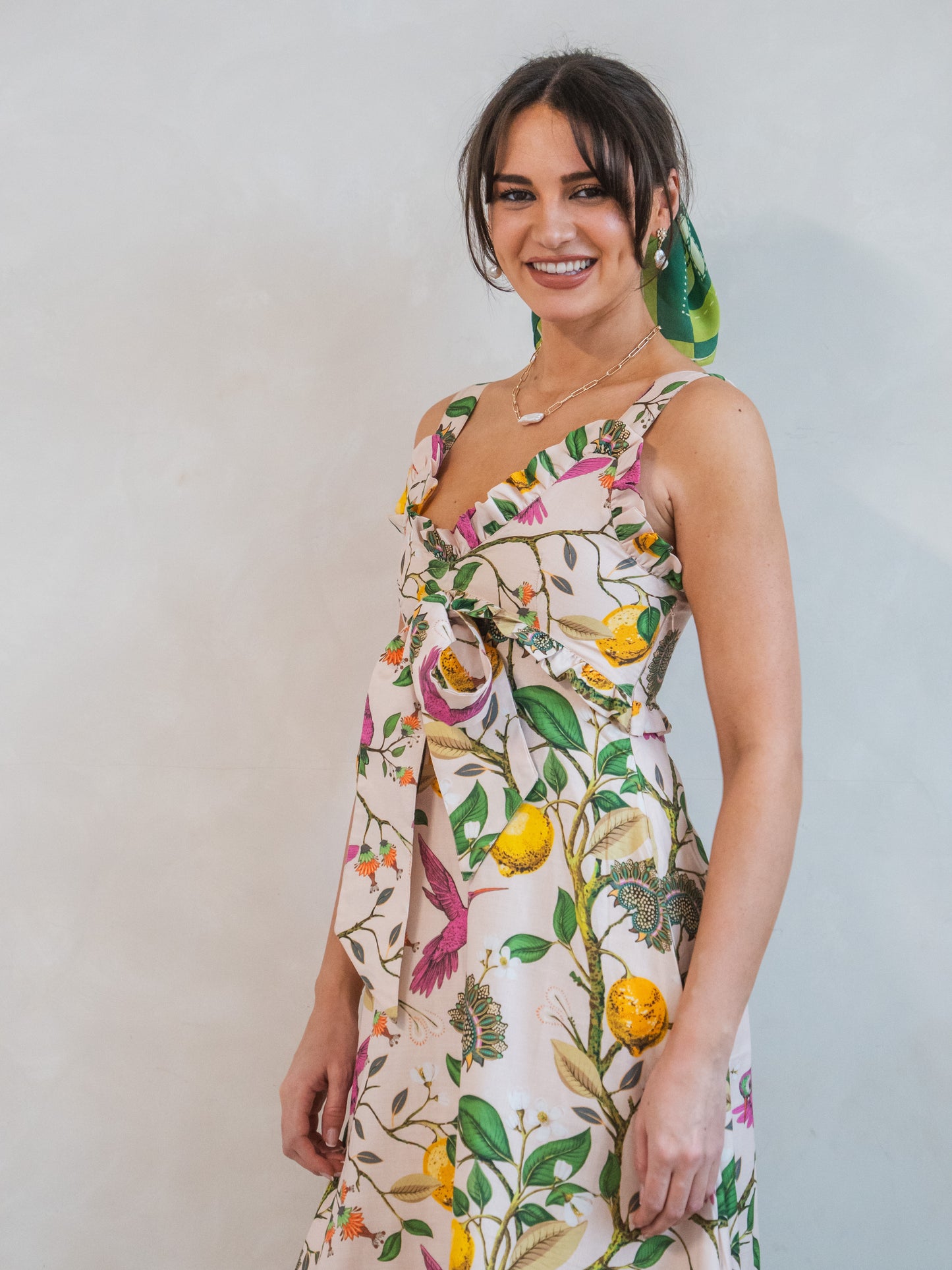 'AURORA' DRESS IN LEMON GROVE