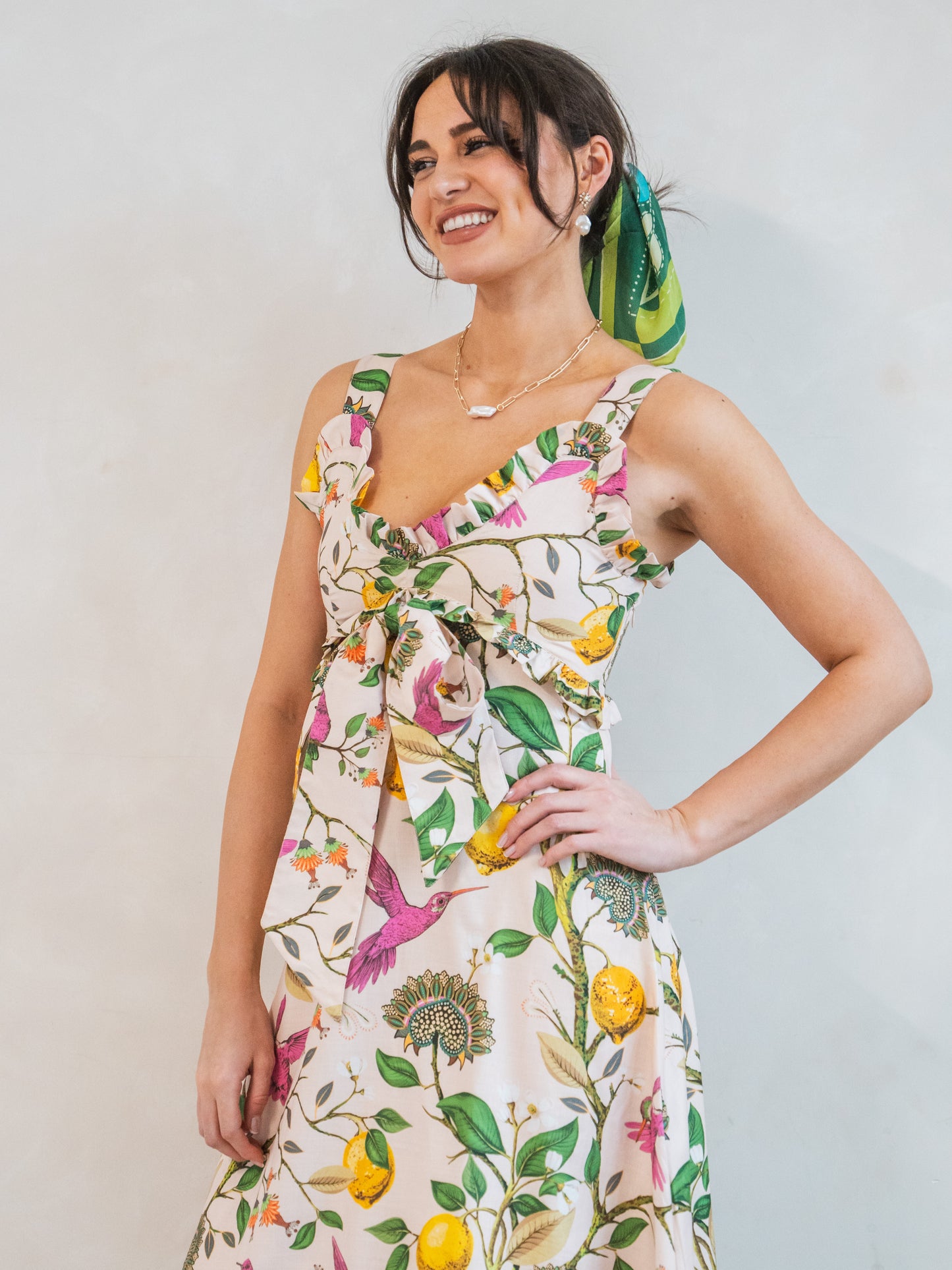 'AURORA' DRESS IN LEMON GROVE