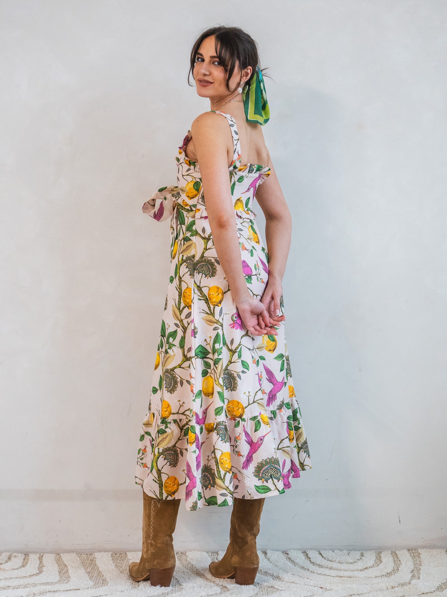 'AURORA' DRESS IN LEMON GROVE