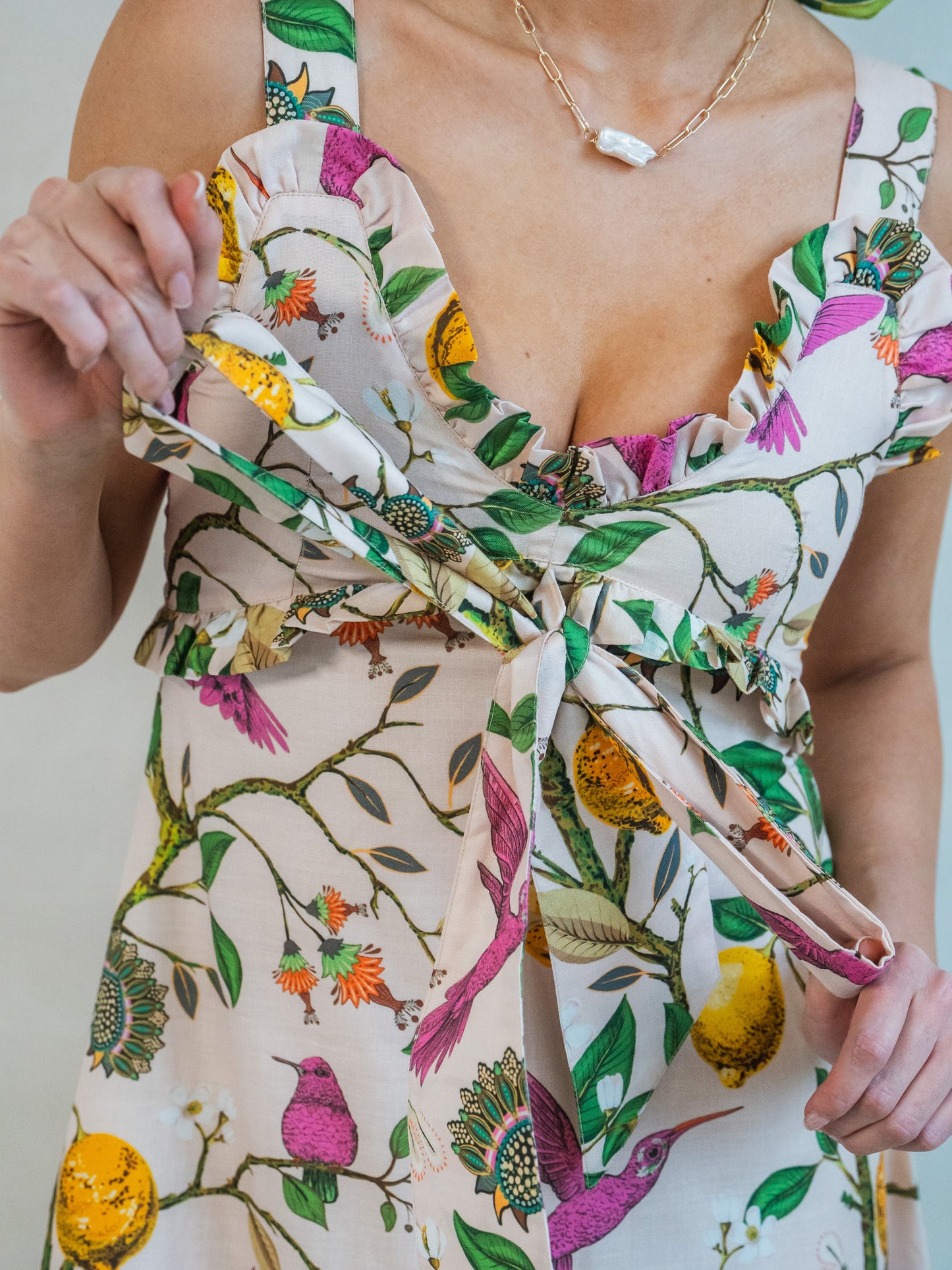 'AURORA' DRESS IN LEMON GROVE