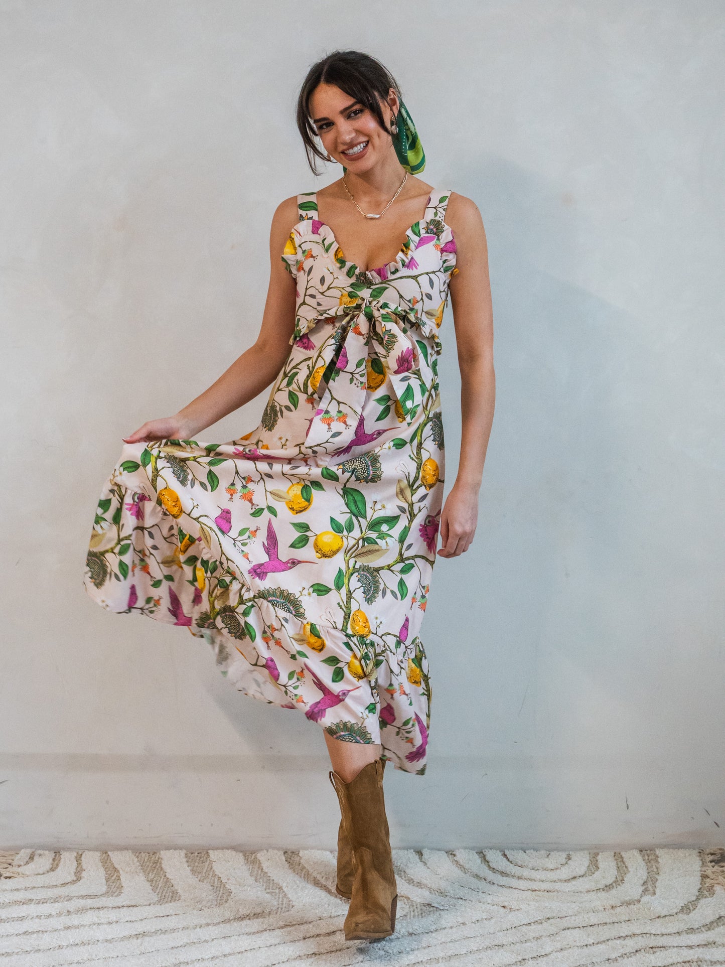 'AURORA' DRESS IN LEMON GROVE
