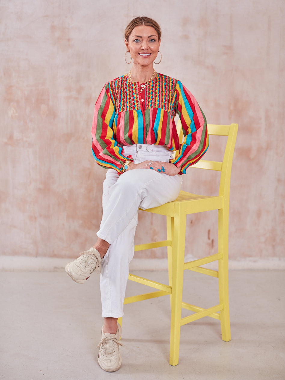 'BEACH TO BAR' BLOUSE IN CARNIVALE