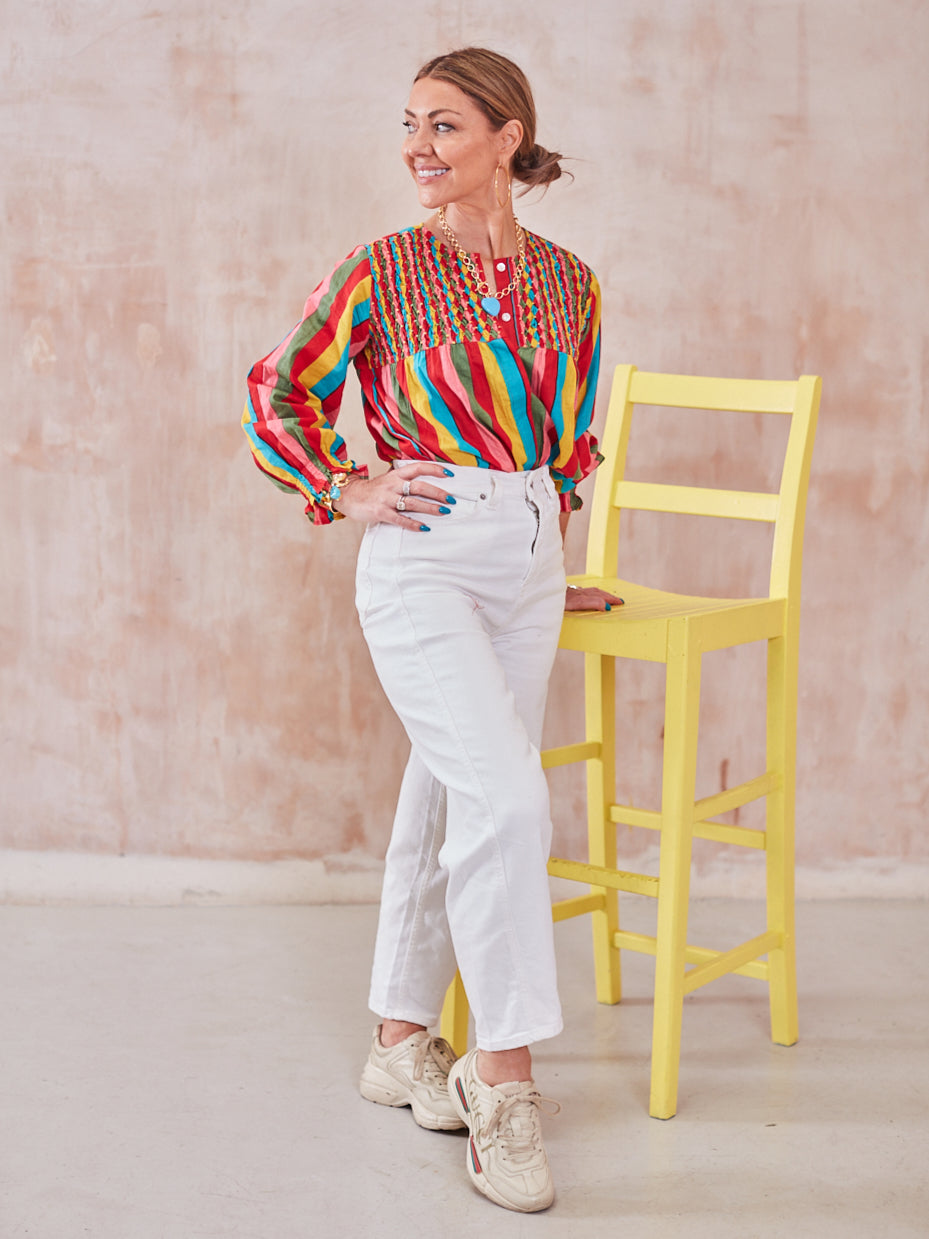 'BEACH TO BAR' BLOUSE IN CARNIVALE