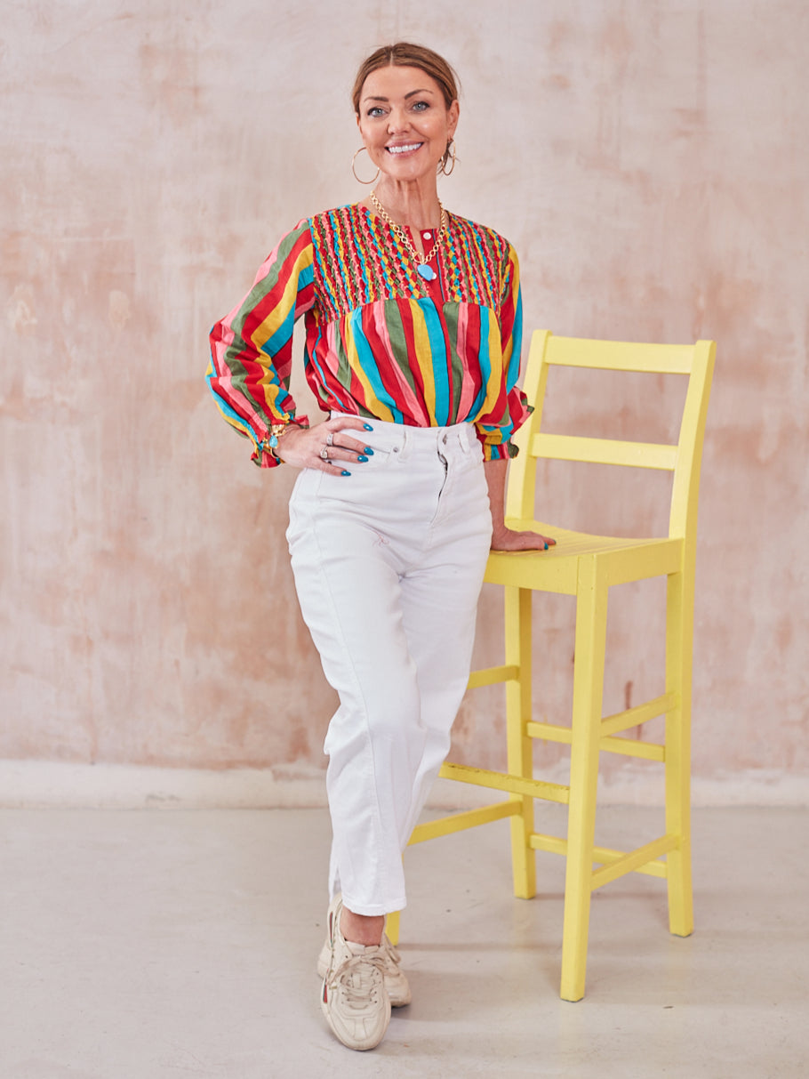'BEACH TO BAR' BLOUSE IN CARNIVALE
