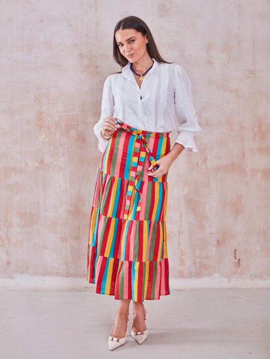 'BEACH TO BAR' SKIRT IN CARNIVALE