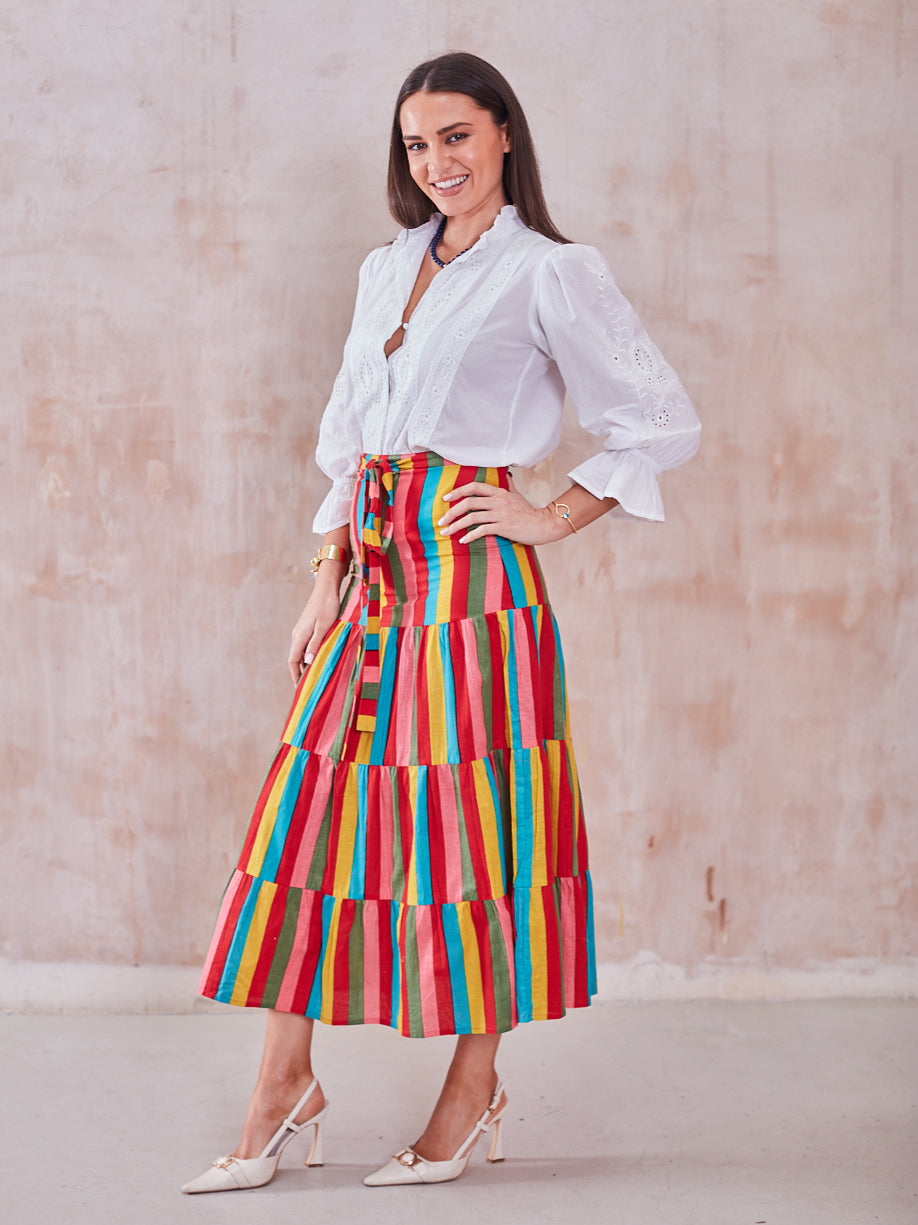 'BEACH TO BAR' SKIRT IN CARNIVALE