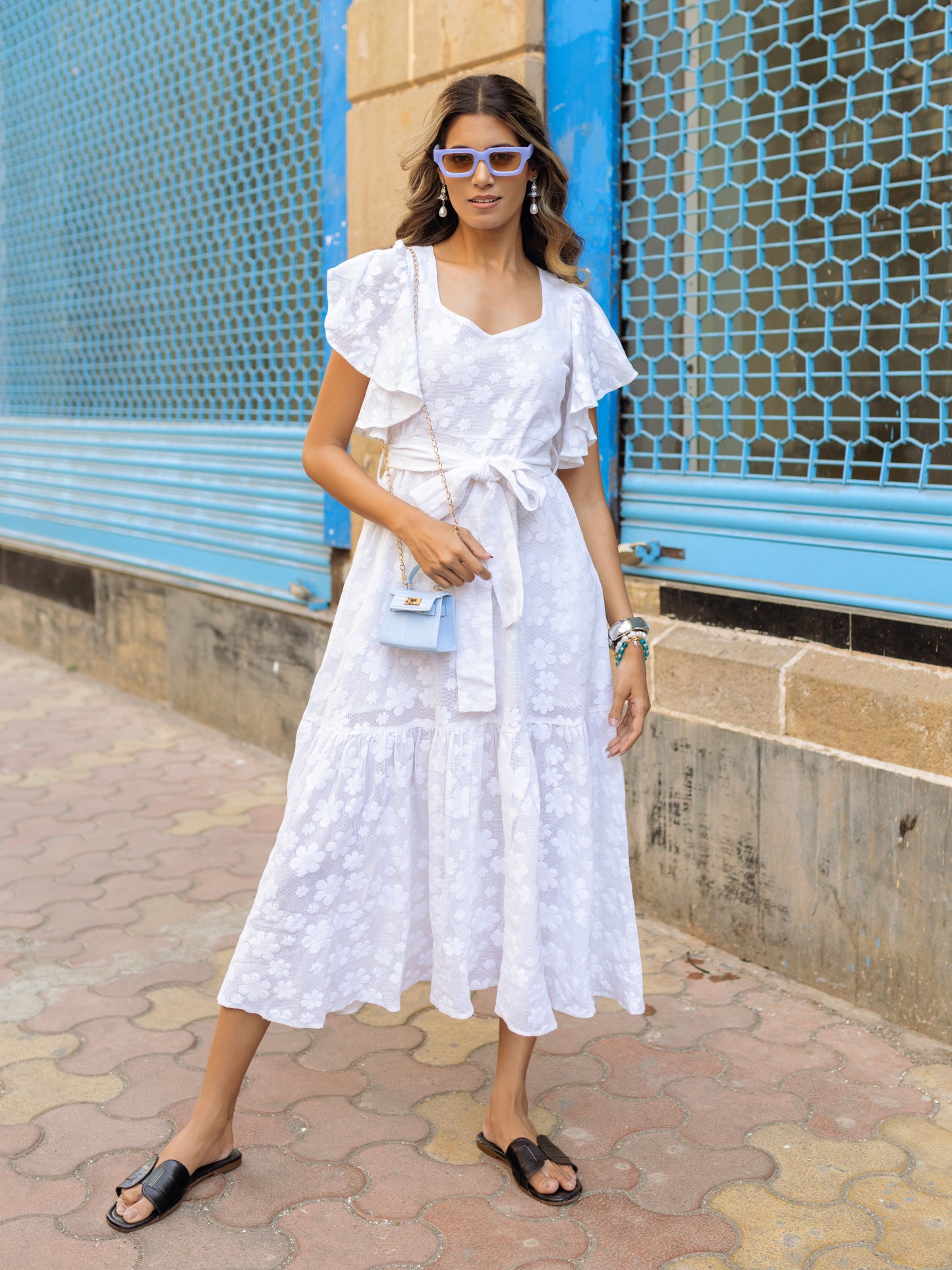 'FEATHER' DRESS IN IVORY LACE