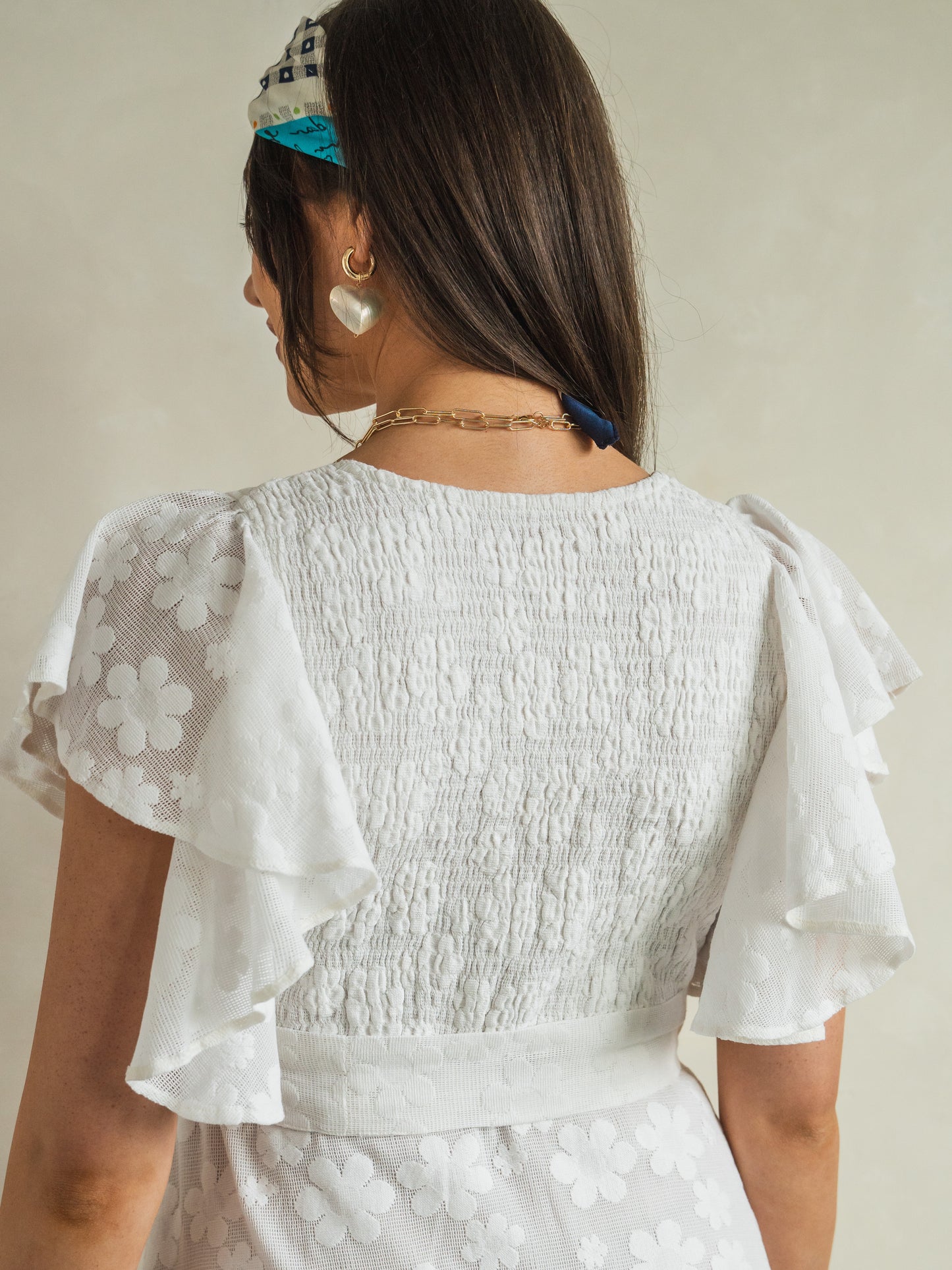 'FEATHER' DRESS IN IVORY LACE