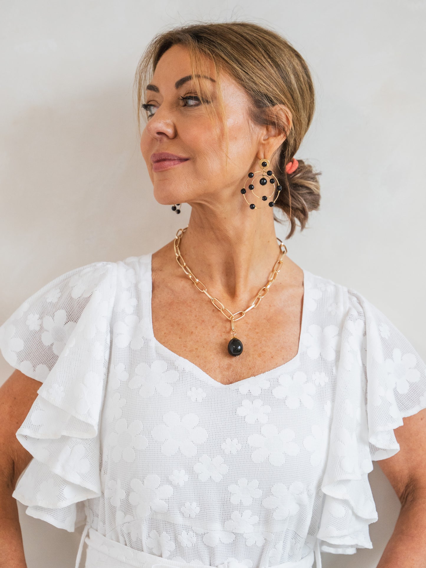 'FEATHER' DRESS IN IVORY LACE