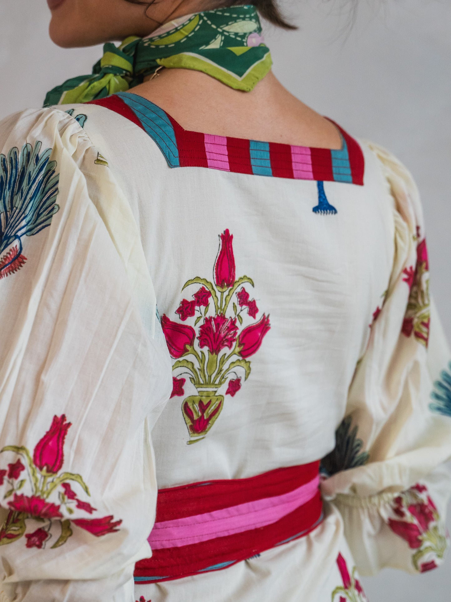'FORTUNE FAVOURS' DRESS IN BLOOMING STRIPES