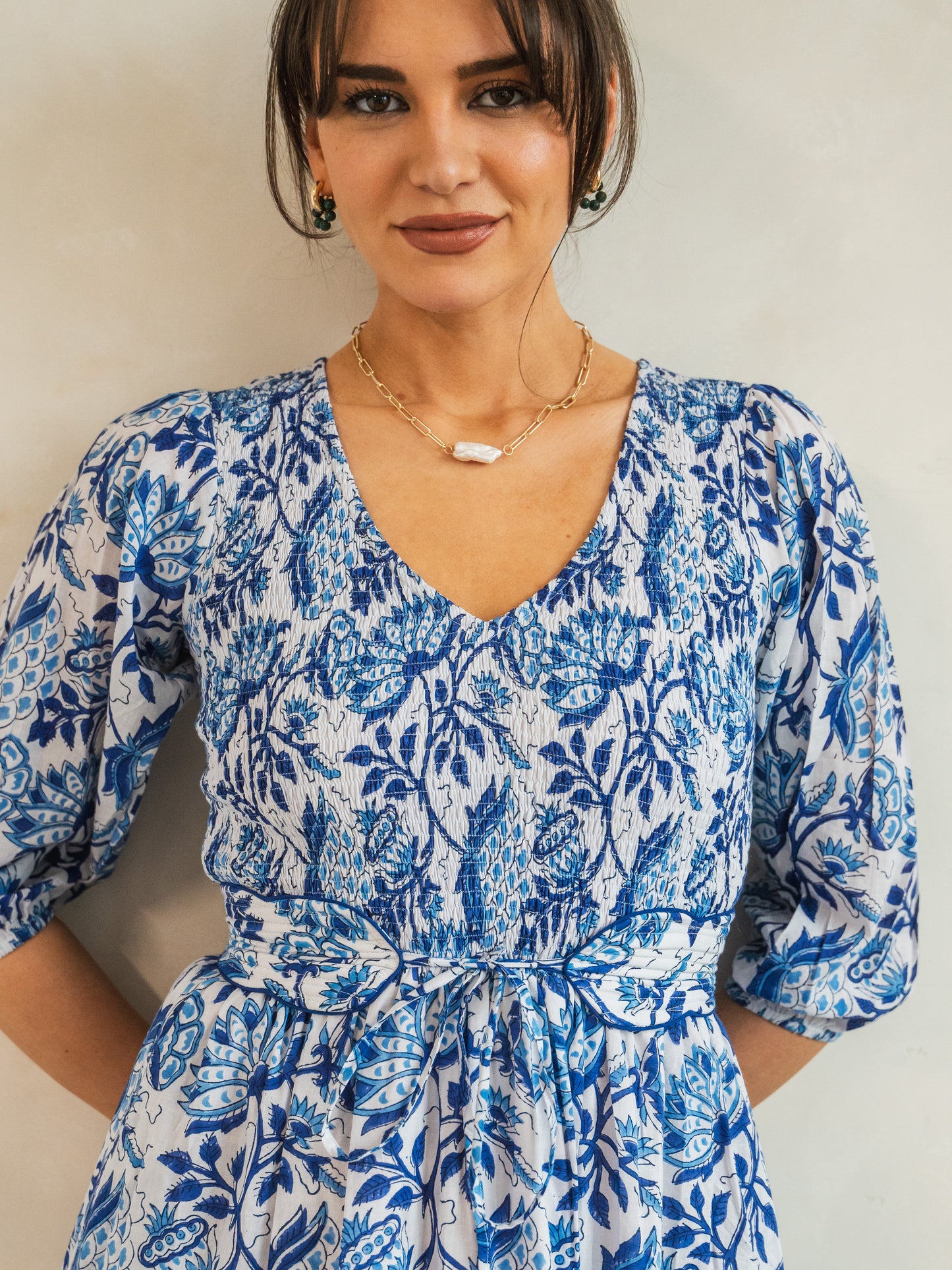 'GRACE' DRESS IN CHINA BLUE