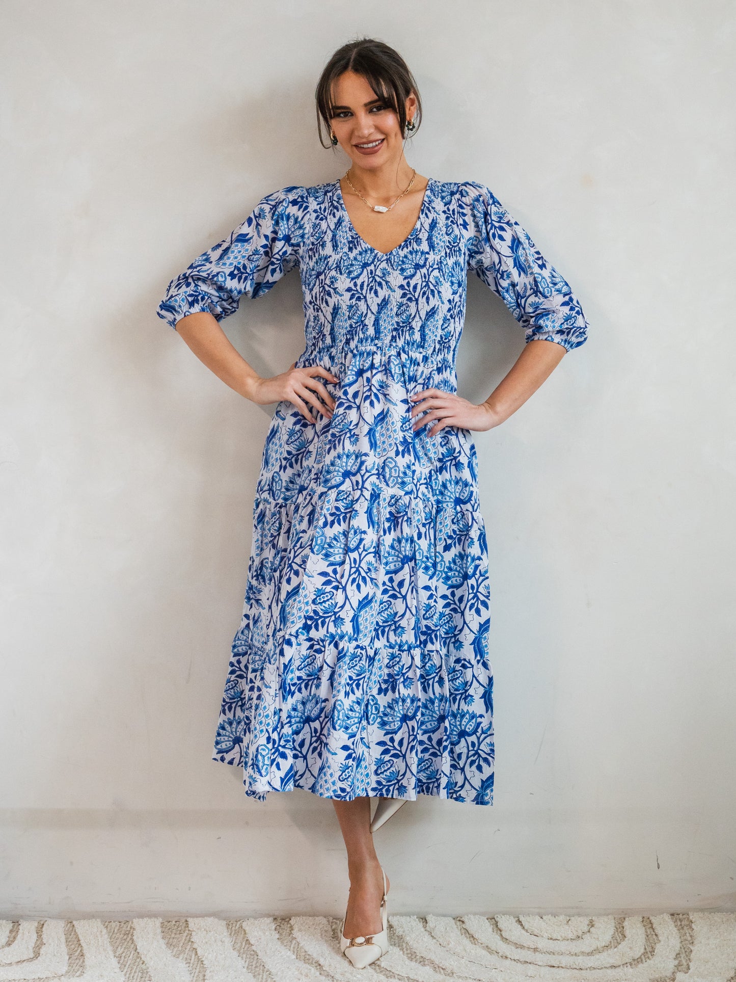 'GRACE' DRESS IN CHINA BLUE