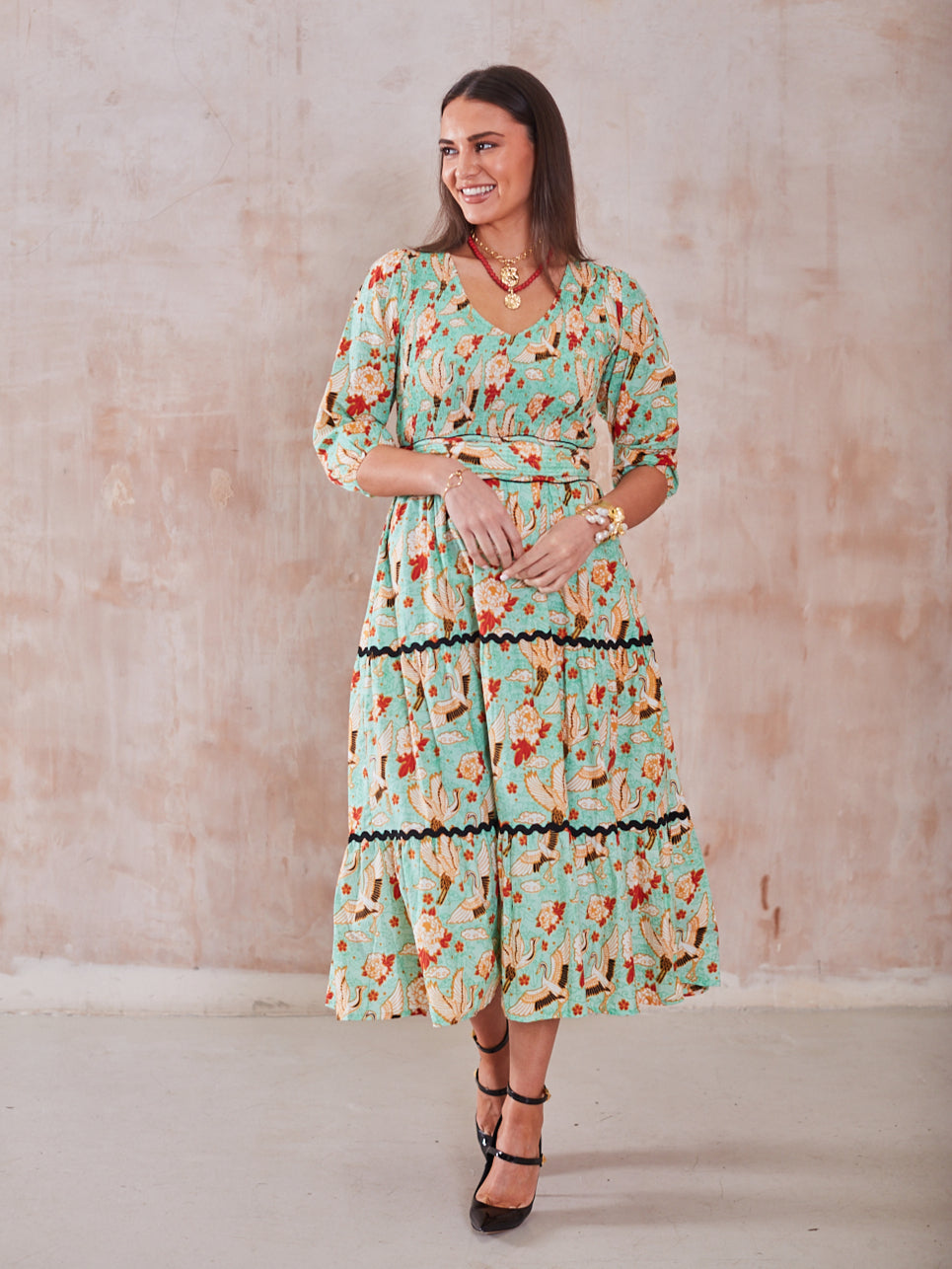 'GRACE' DRESS IN GOLDEN EAGLE