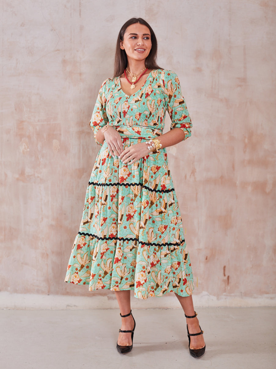 'GRACE' DRESS IN GOLDEN EAGLE