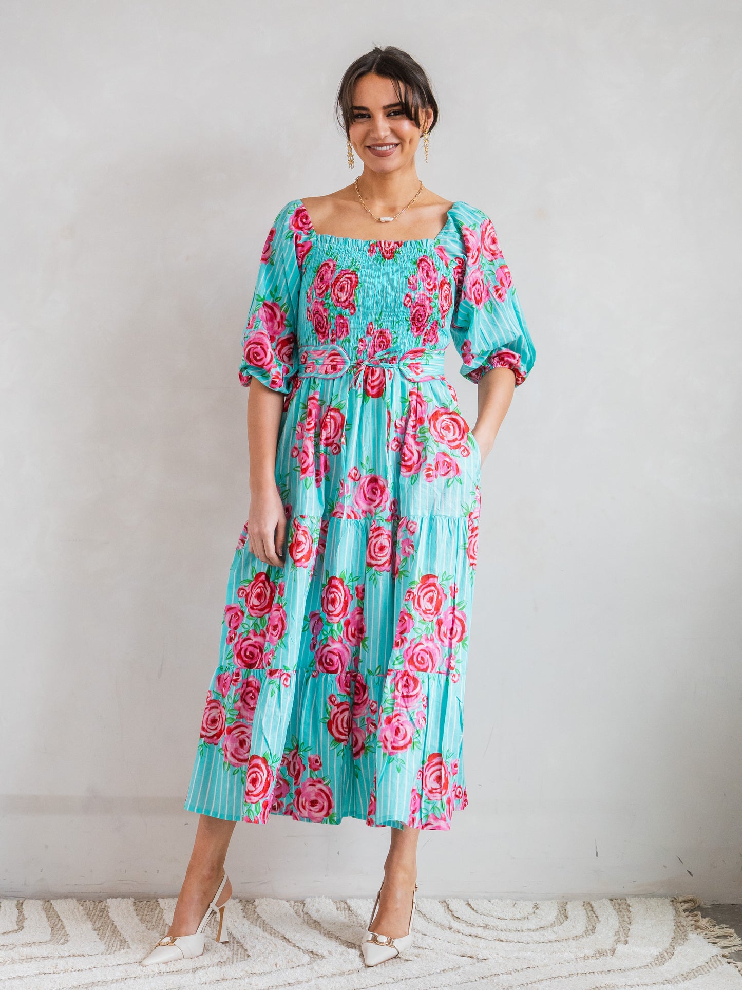 'HONOUR' DRESS IN AUSTIN'S ROSE