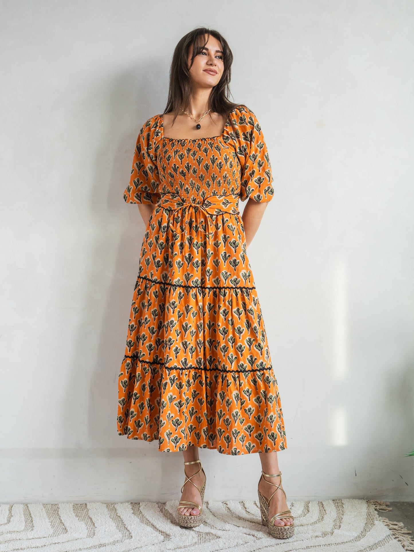 'HONOUR' DRESS IN CACTUS ORANGE