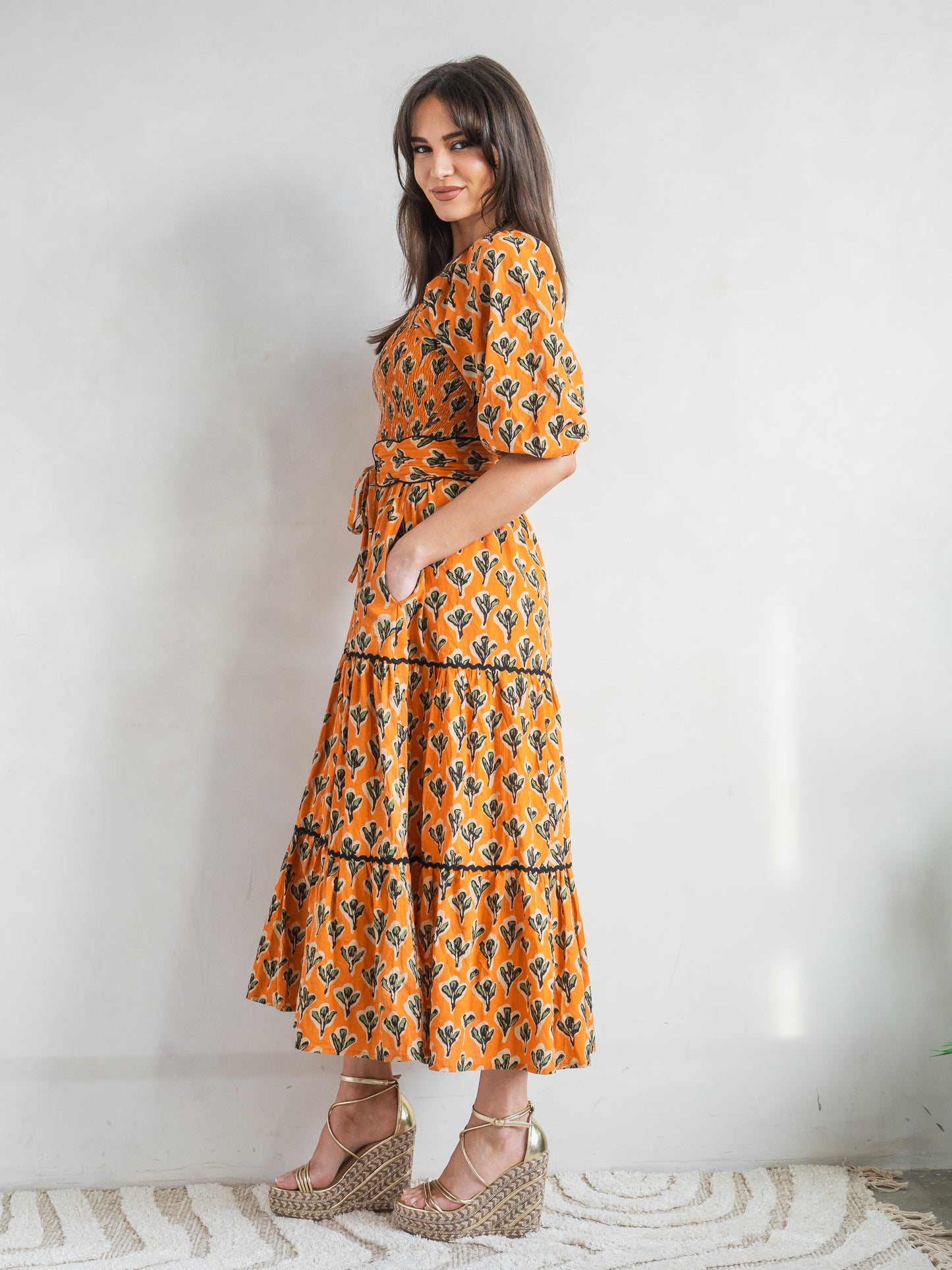 'HONOUR' DRESS IN CACTUS ORANGE