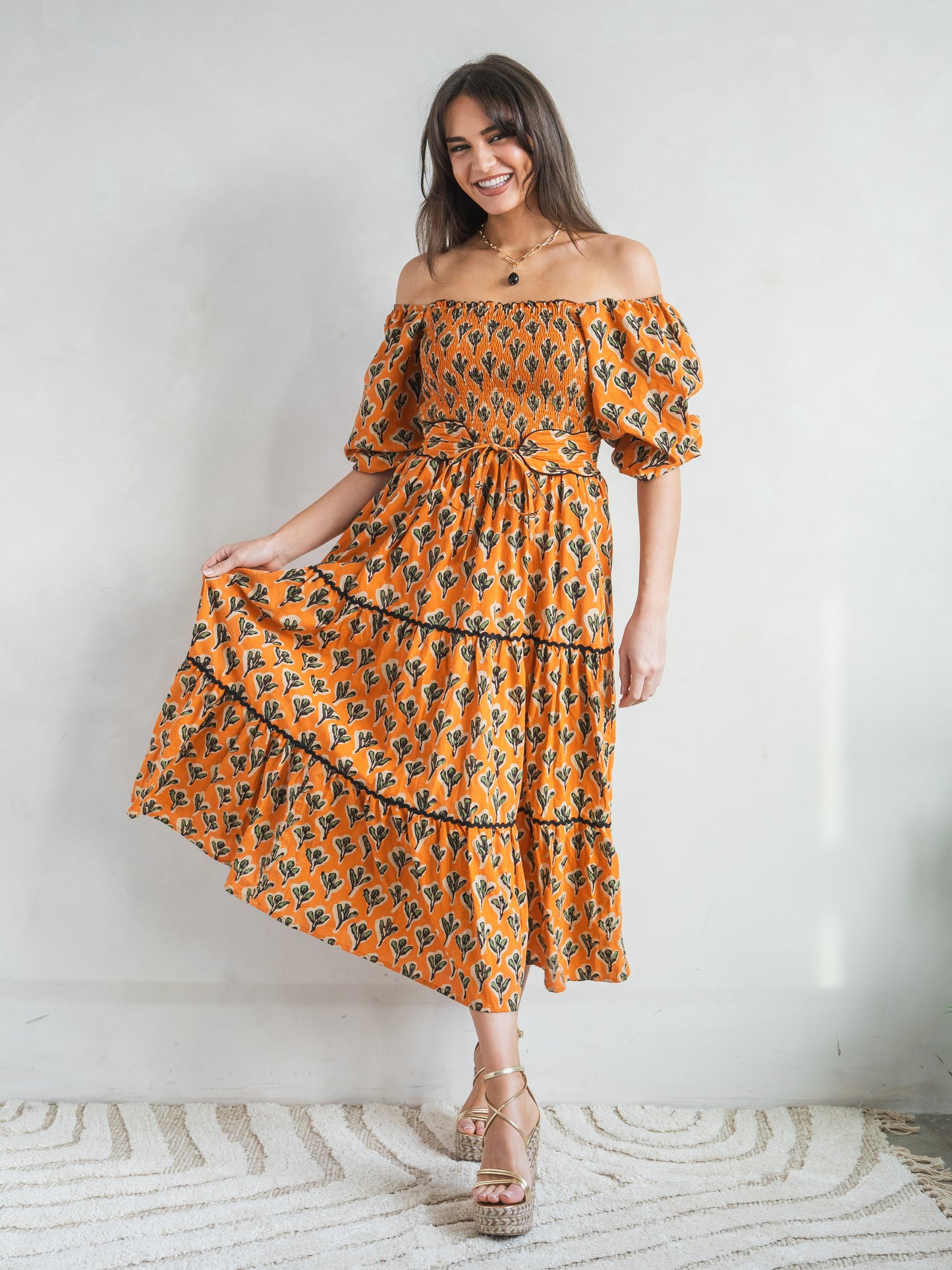 'HONOUR' DRESS IN CACTUS ORANGE