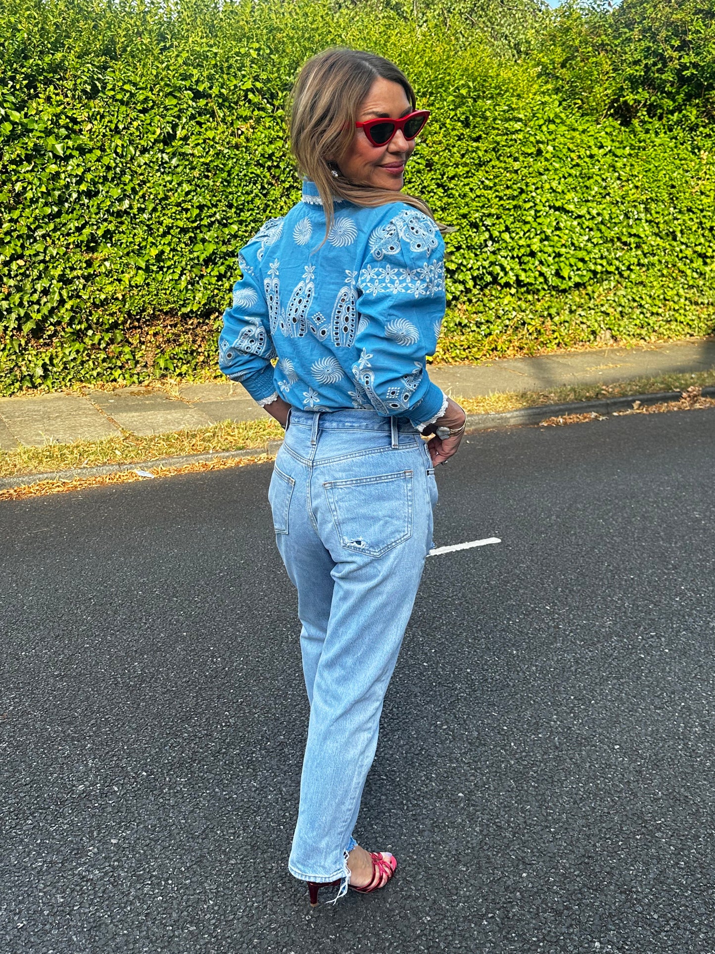 'SANI' BLOUSE IN BLUE