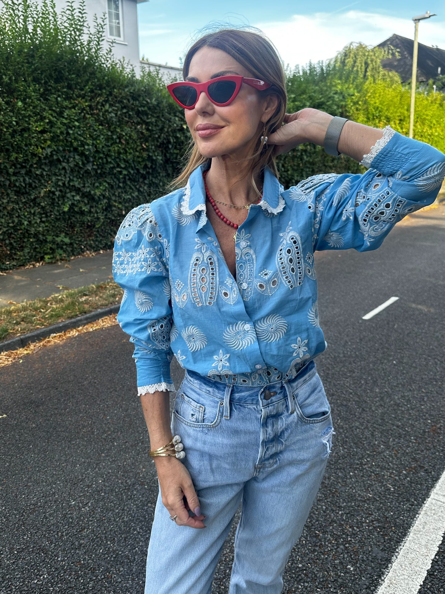 'SANI' BLOUSE IN BLUE