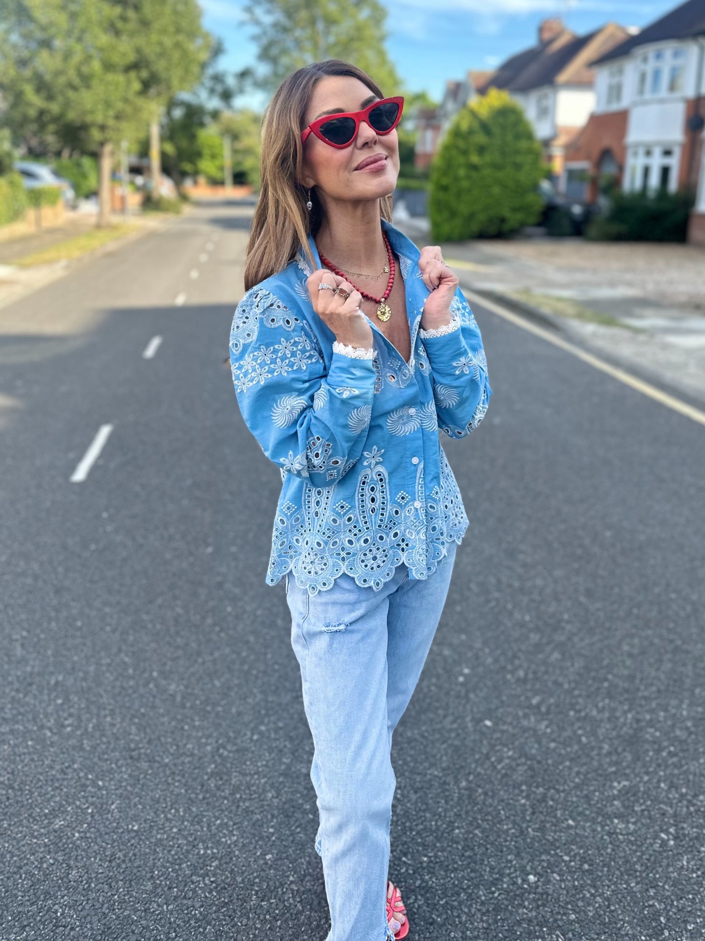 'SANI' BLOUSE IN BLUE