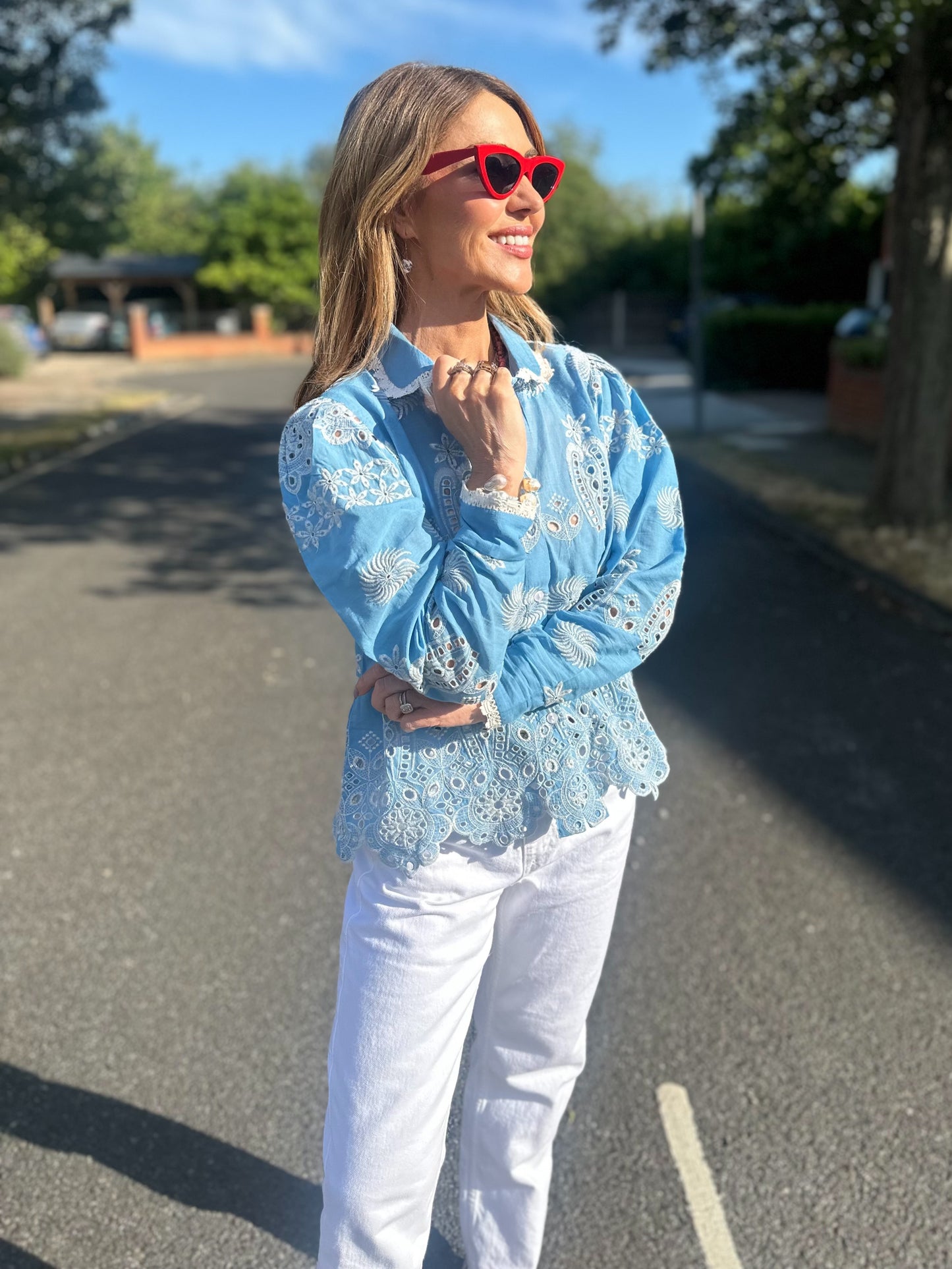 'SANI' BLOUSE IN BLUE