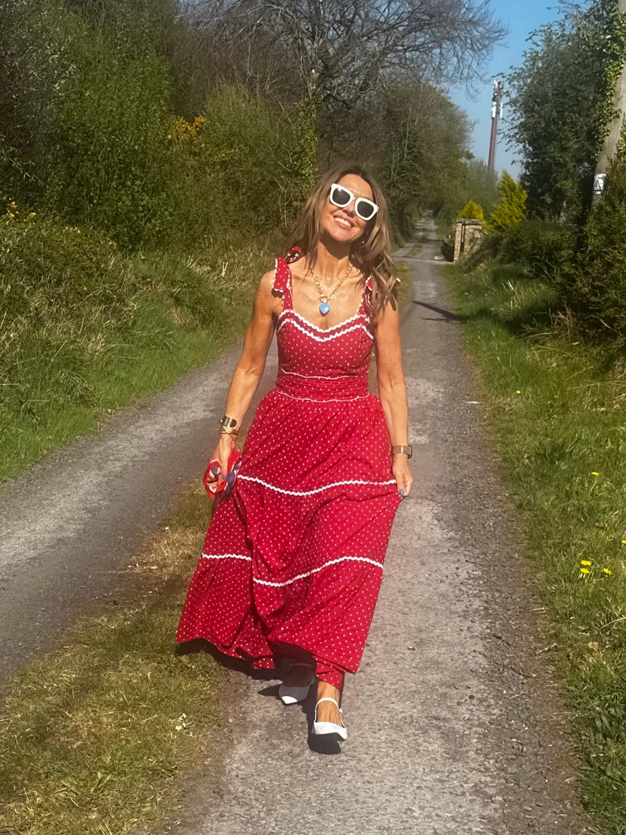 'AMORE' DRESS IN RED DOT