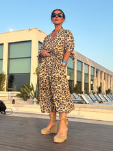 Load image into Gallery viewer, ‘FAITH’ SHIRTDRESS IN LEOPARD
