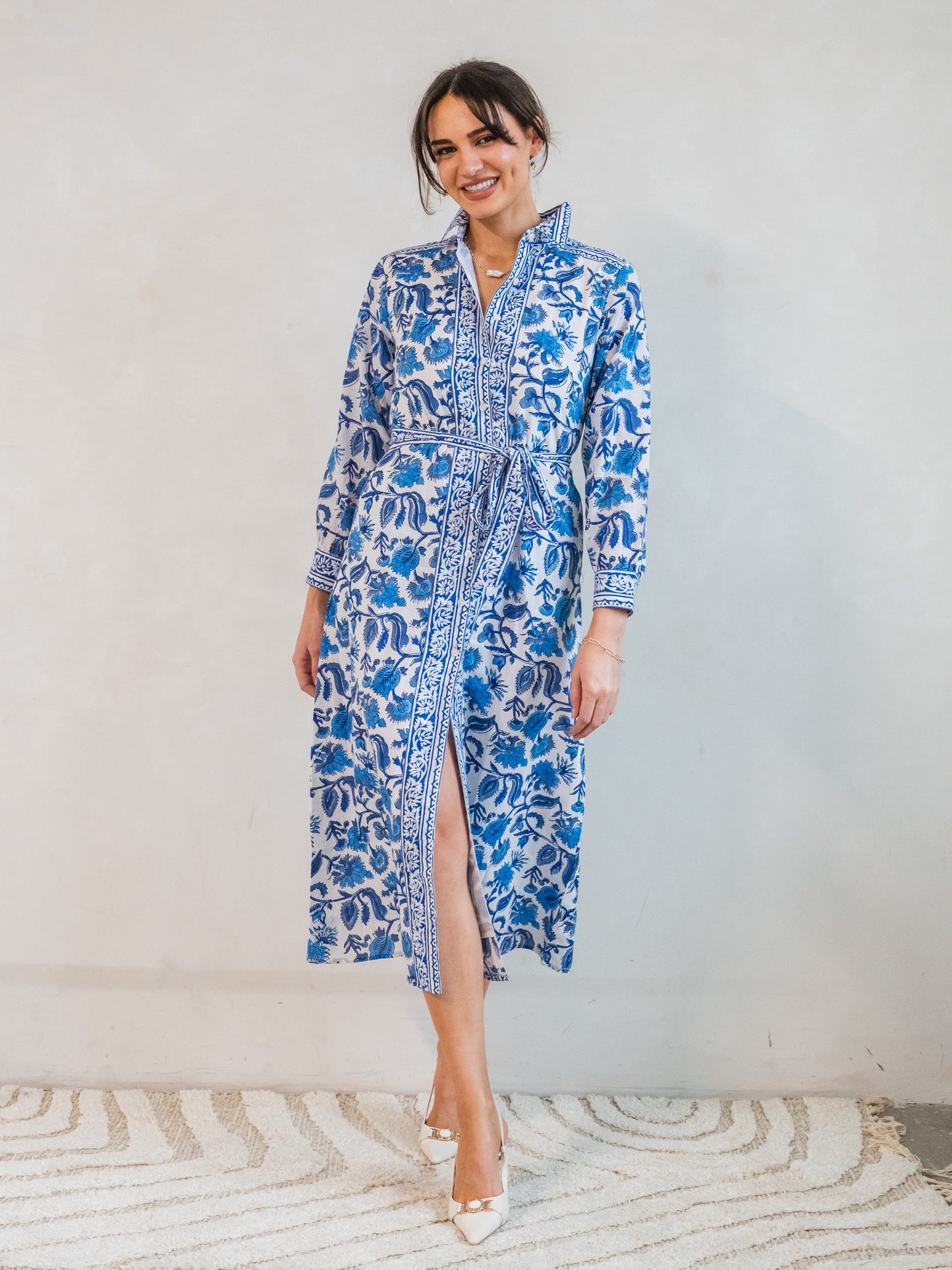 'JOYFUL' DRESS IN BLUE IRIS