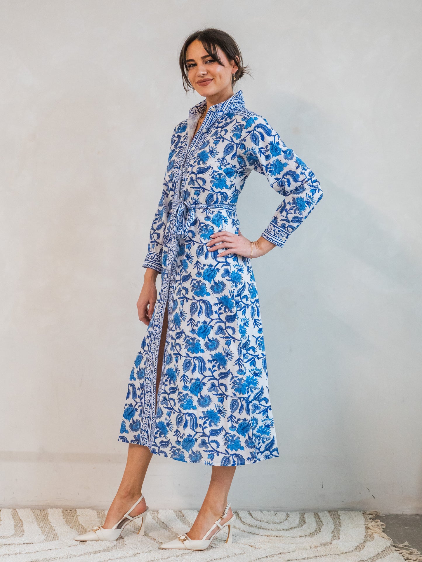 'JOYFUL' DRESS IN BLUE IRIS