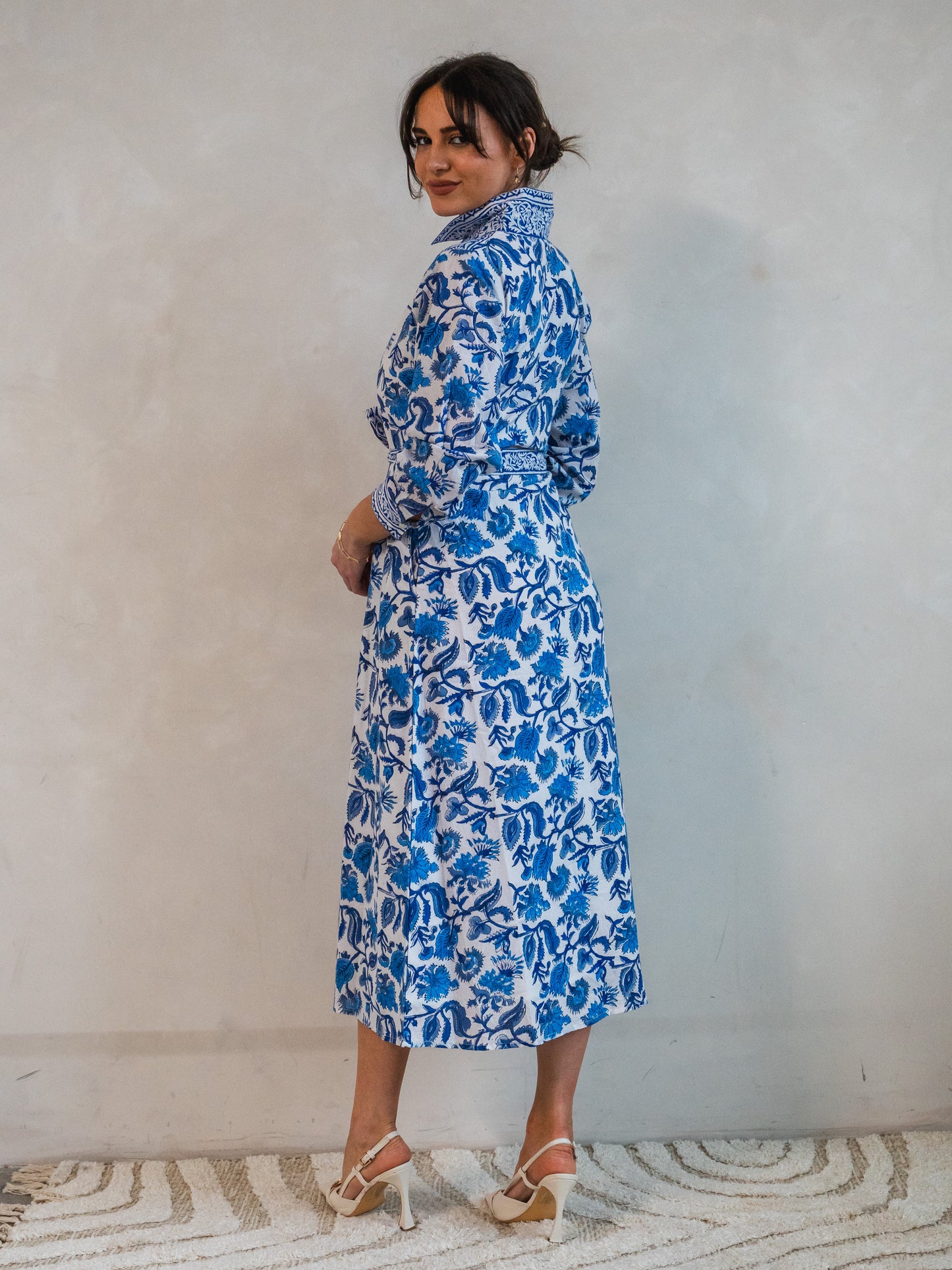 'JOYFUL' DRESS IN BLUE IRIS