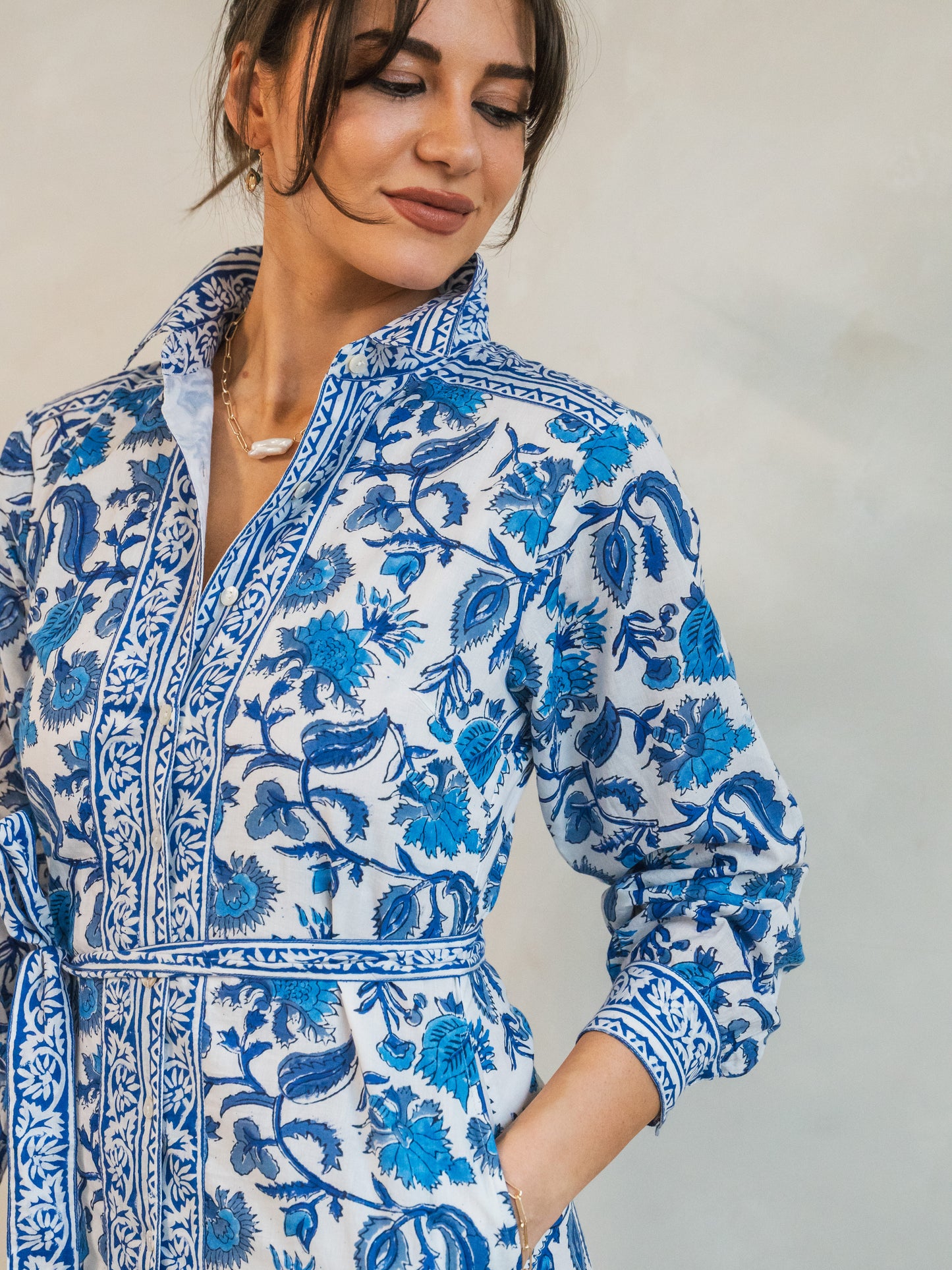 'JOYFUL' DRESS IN BLUE IRIS