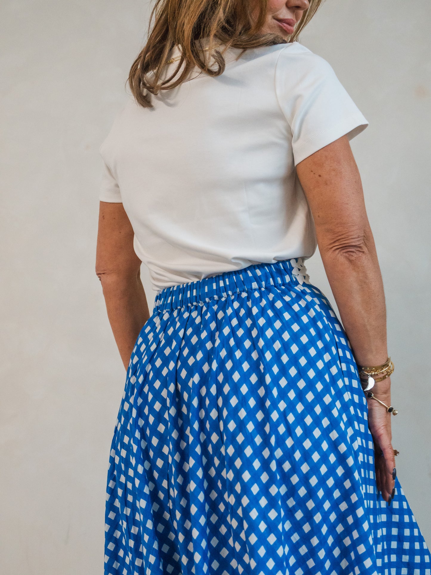 'LEGENDARY' SKIRT IN BLUE GINGHAM