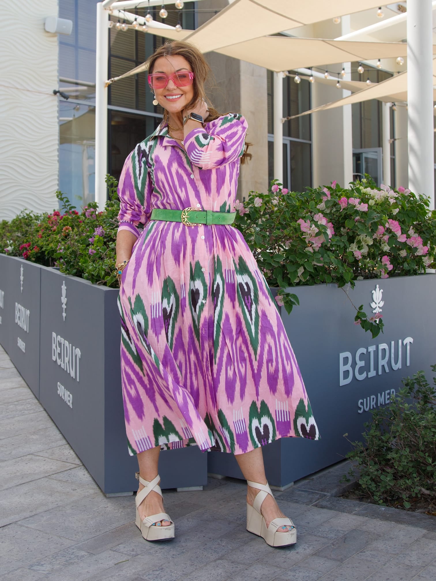 purple ikat dress Purple Ikat Midi Dress