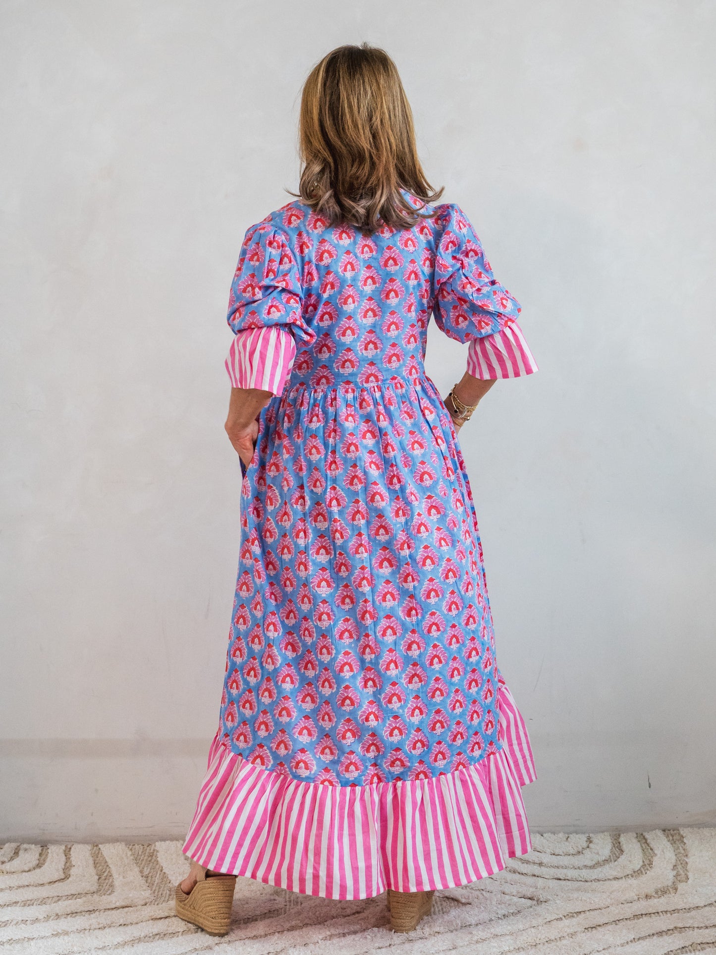 'NO REGRETS' DRESS IN STRAWBERRIES AND CREAM