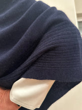 Load image into Gallery viewer, ‘PONCHO’ CASHMERE MIDNIGHT BLUE
