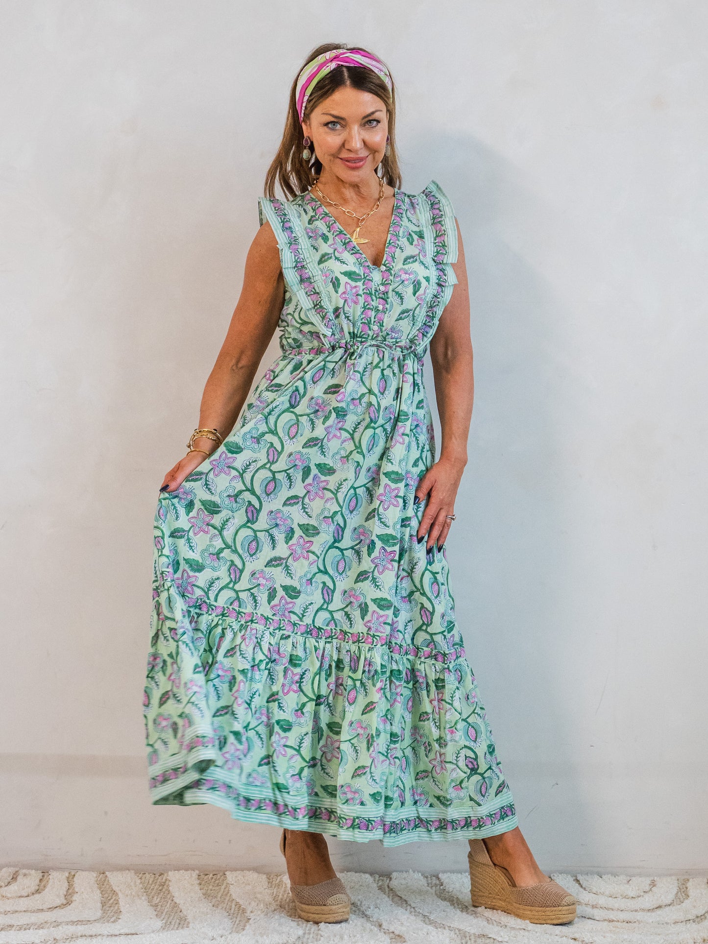 'PARI' DRESS IN MINT JULEP