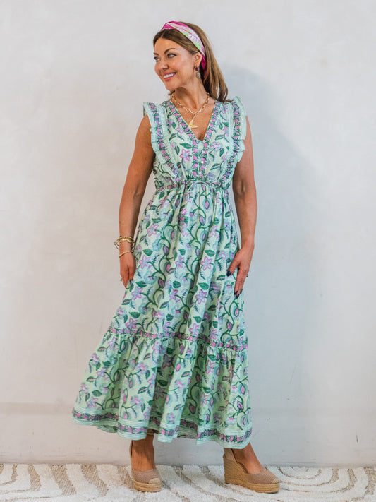 'PARI' DRESS IN MINT JULEP