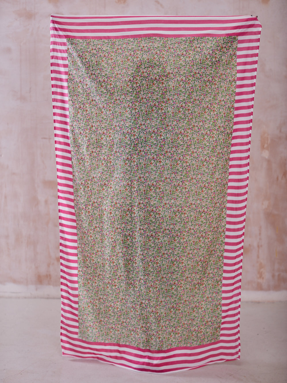 PAREO IN PINK STRIPE FLORAL