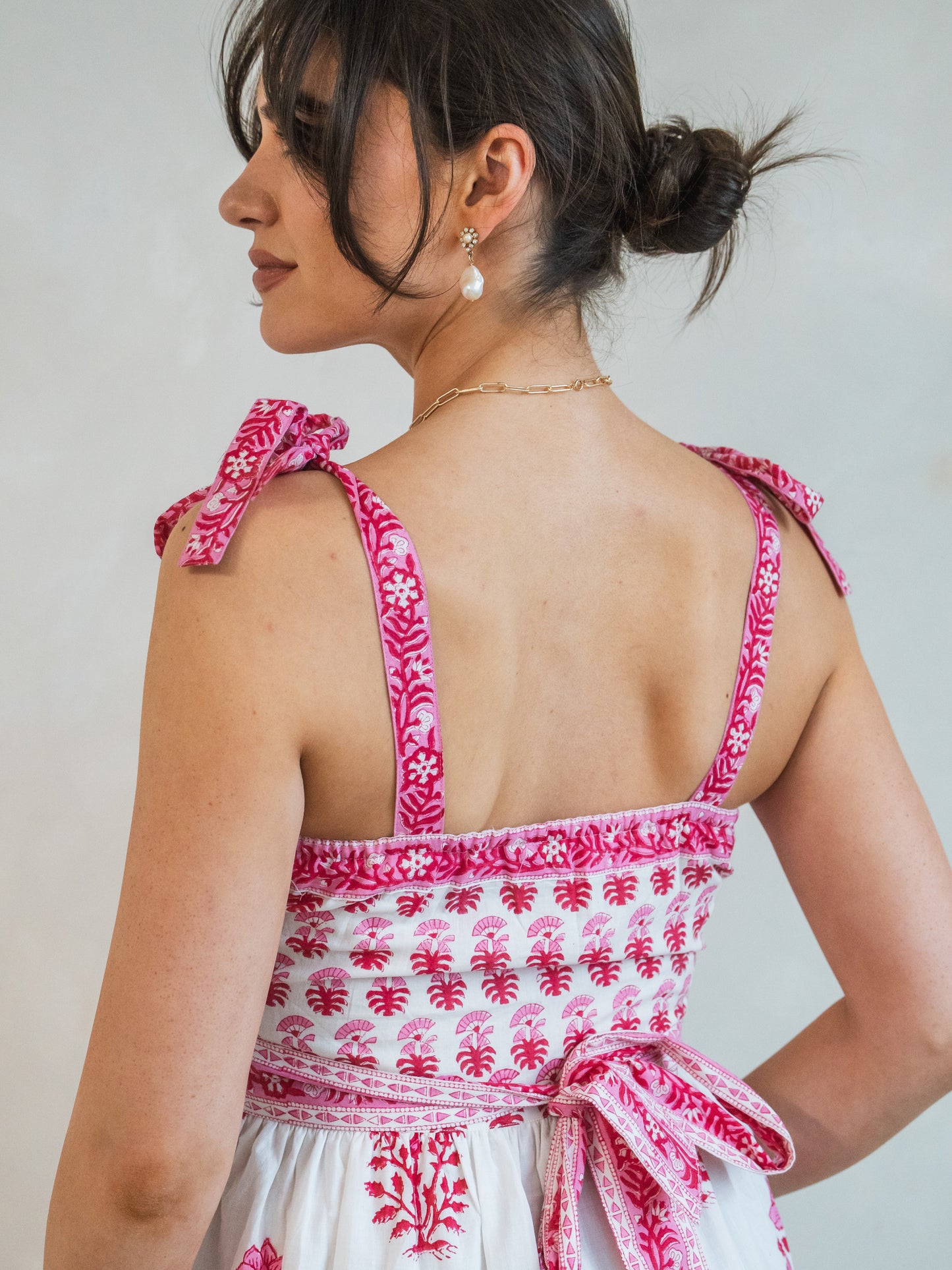 'SHORE' DRESS IN BEACH ROSE