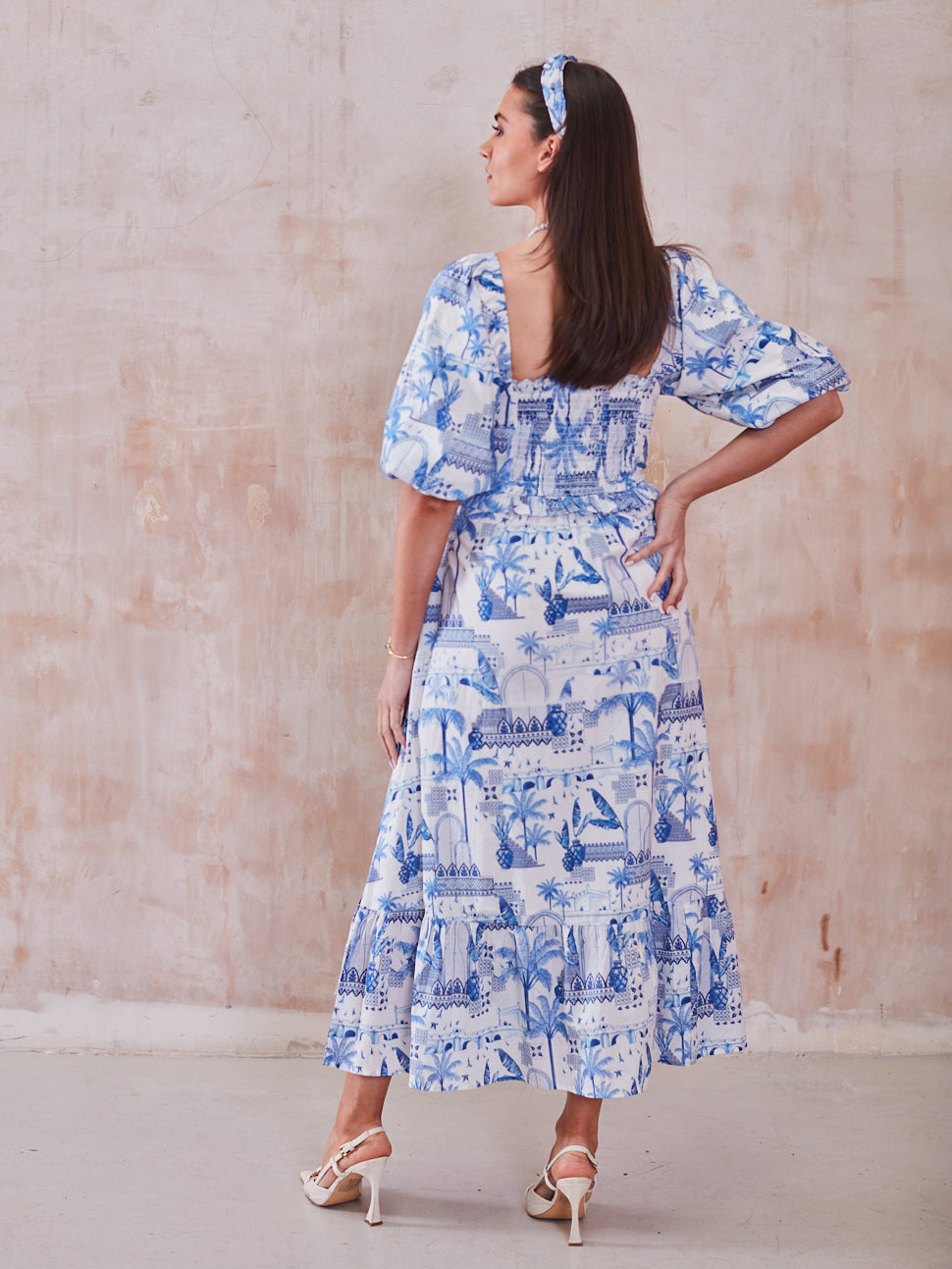 'UNIVERSE' DRESS IN BLUE PARADISE